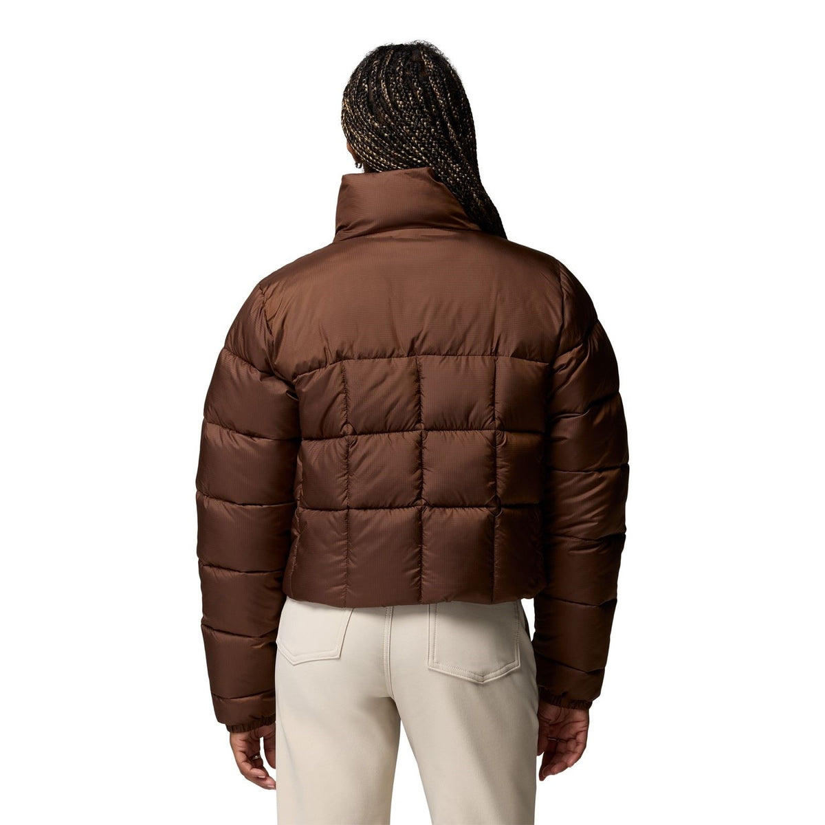 Columbia Puffect III Cropped Jacket Women's Brown Puffer Jackets