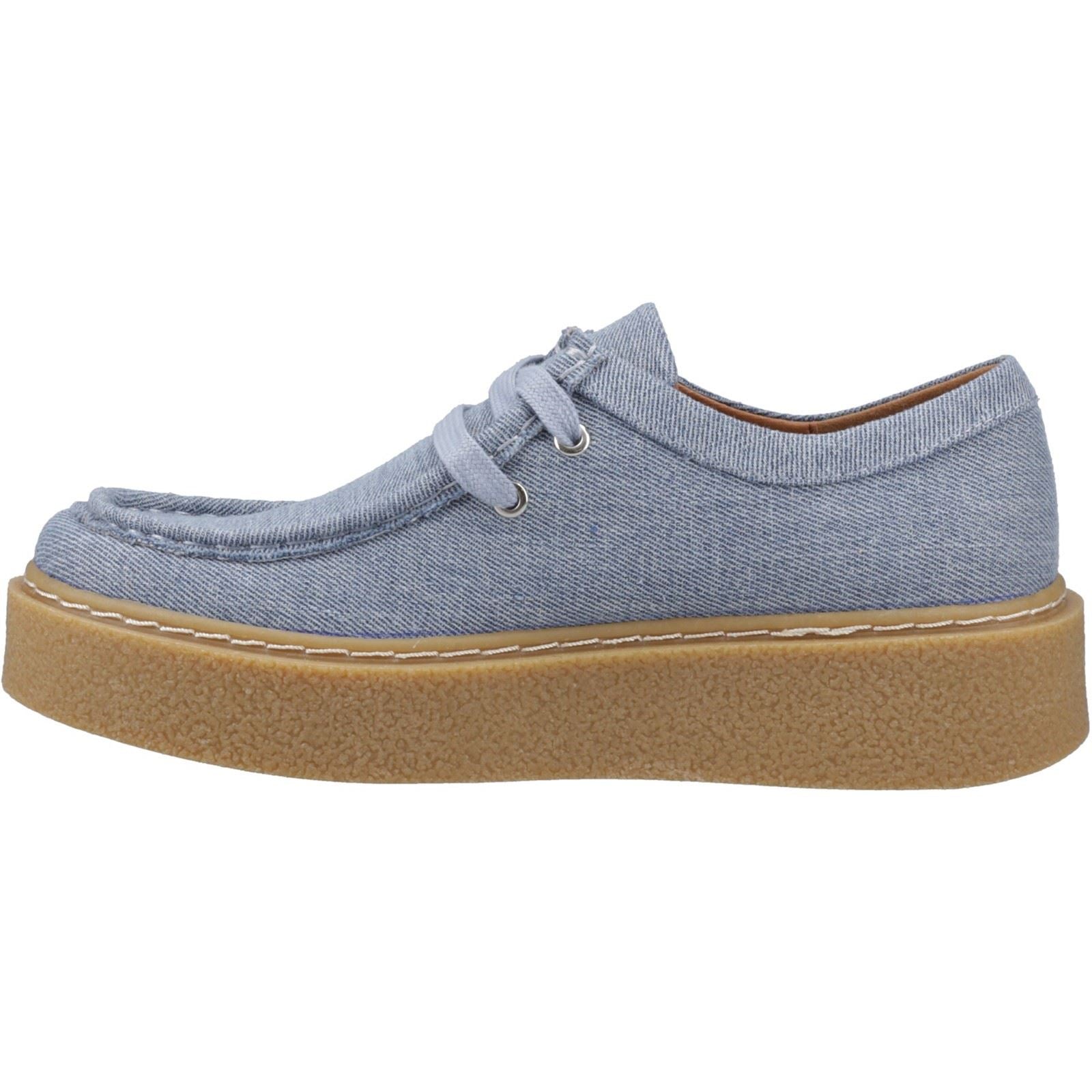 Hush Puppies Bridie Textile Textile Women's Denim Moccasins Shoes