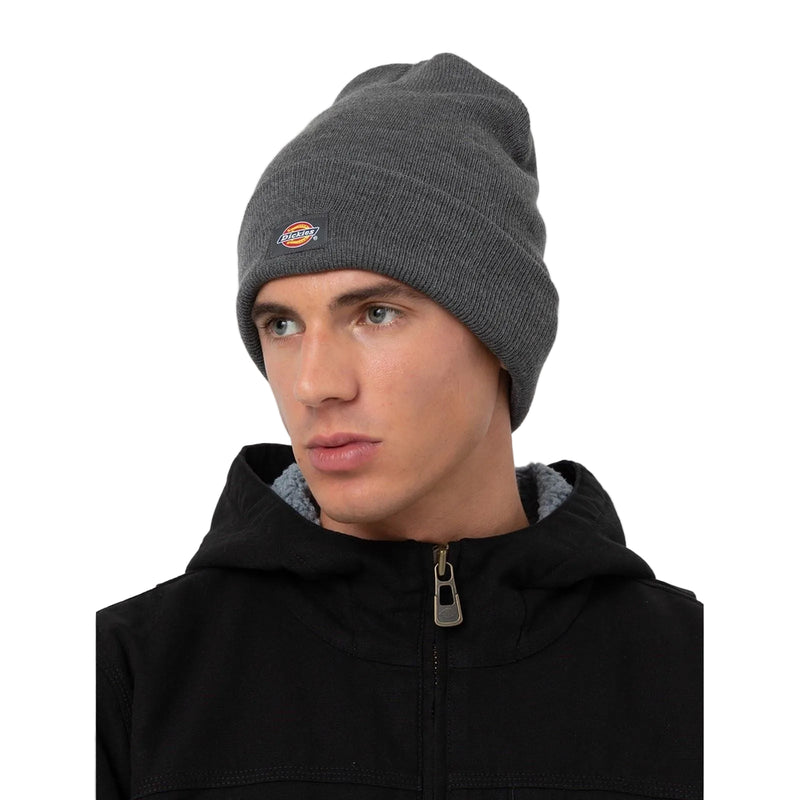 Dickies Acrylic Cuffed Grey Beanie Hat