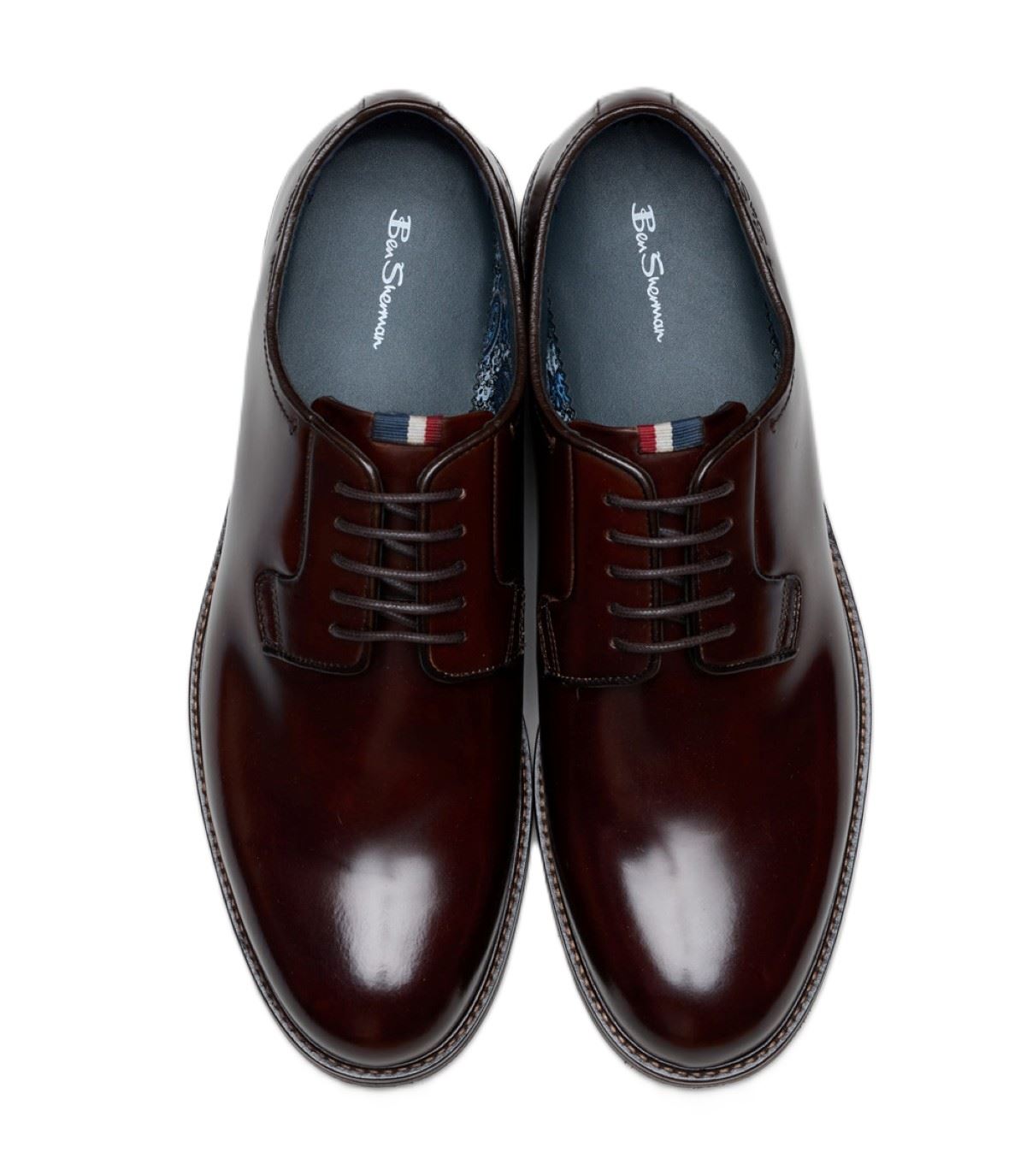 Ben Sherman Hoxton Brush Off Leather Men's Brown Lace-Up Shoes
