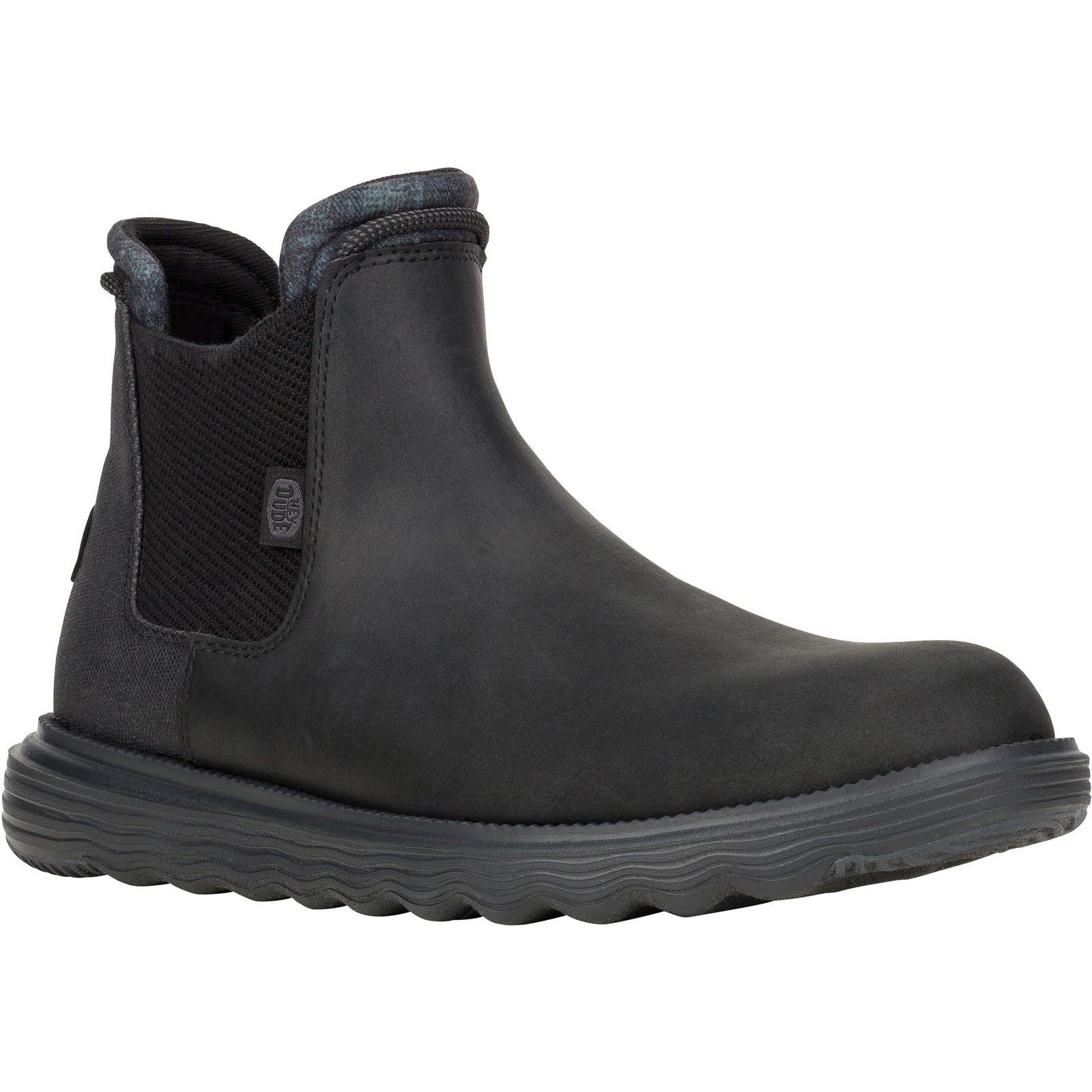 HEYDUDE Branson Classic Synthetic Men's Black Boots