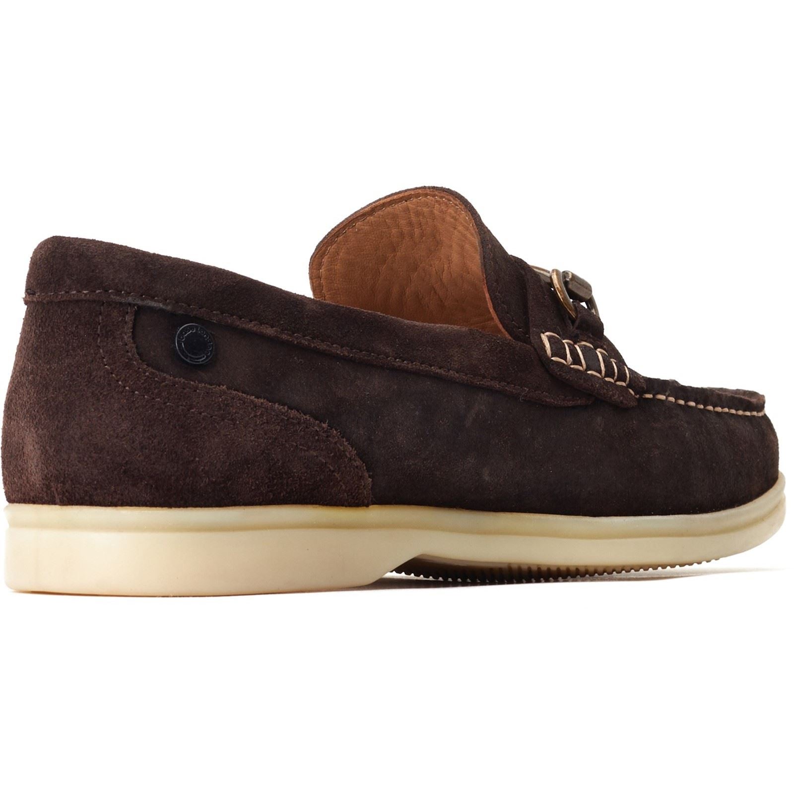 Base London Snapper Leather Men's Burnt Brown Loafers