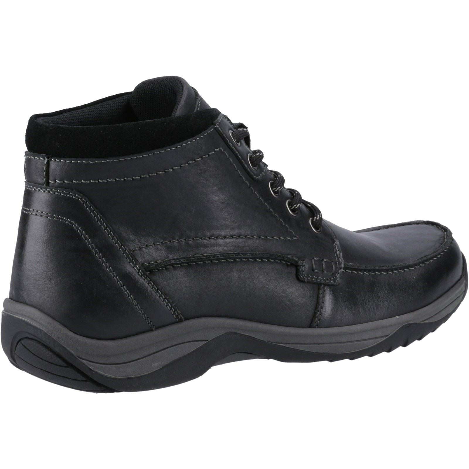 Hush Puppies Daryl Leather Men's Black Ankle Boots