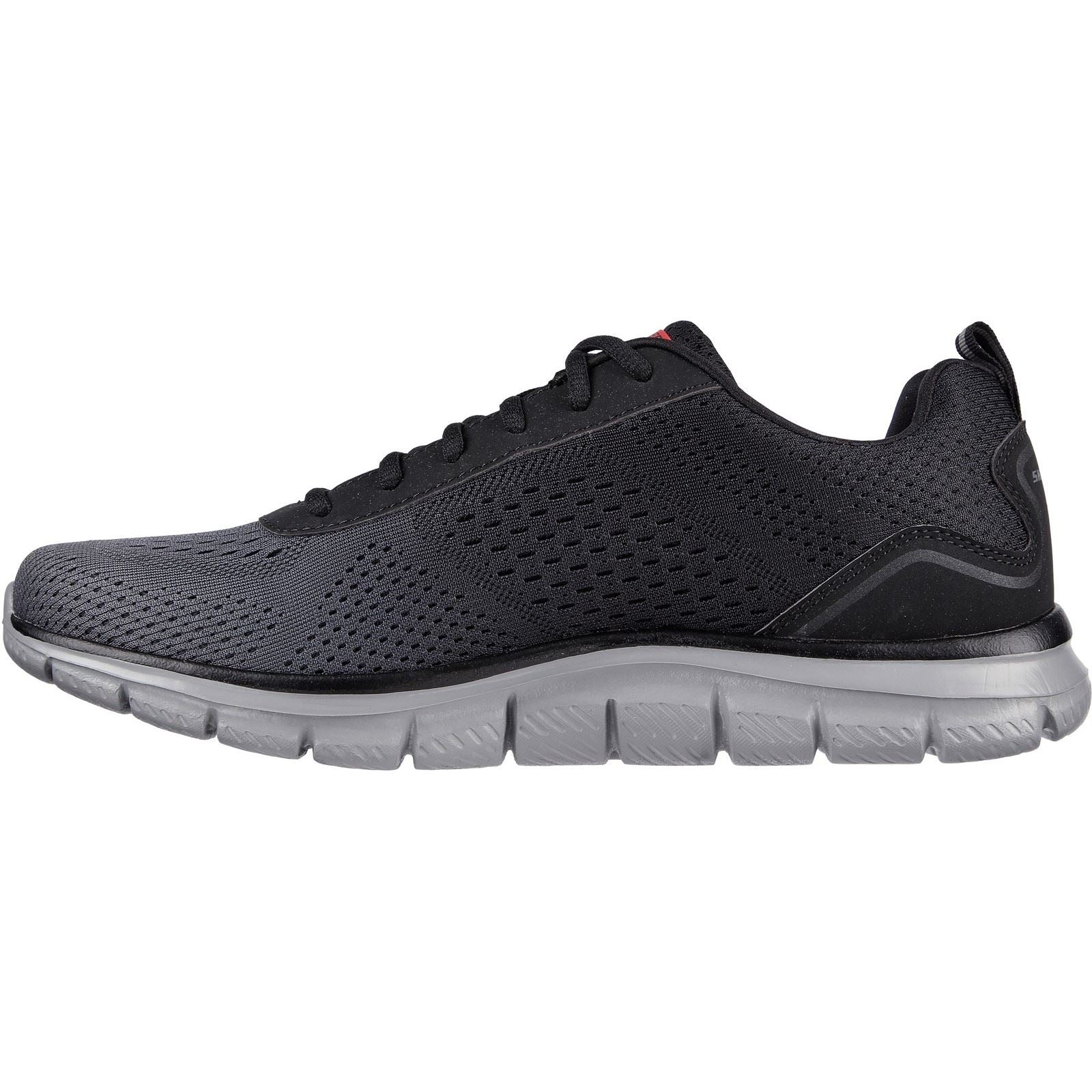 Skechers Track - Ripkent Textile Men's Black/Charcoal Trainers