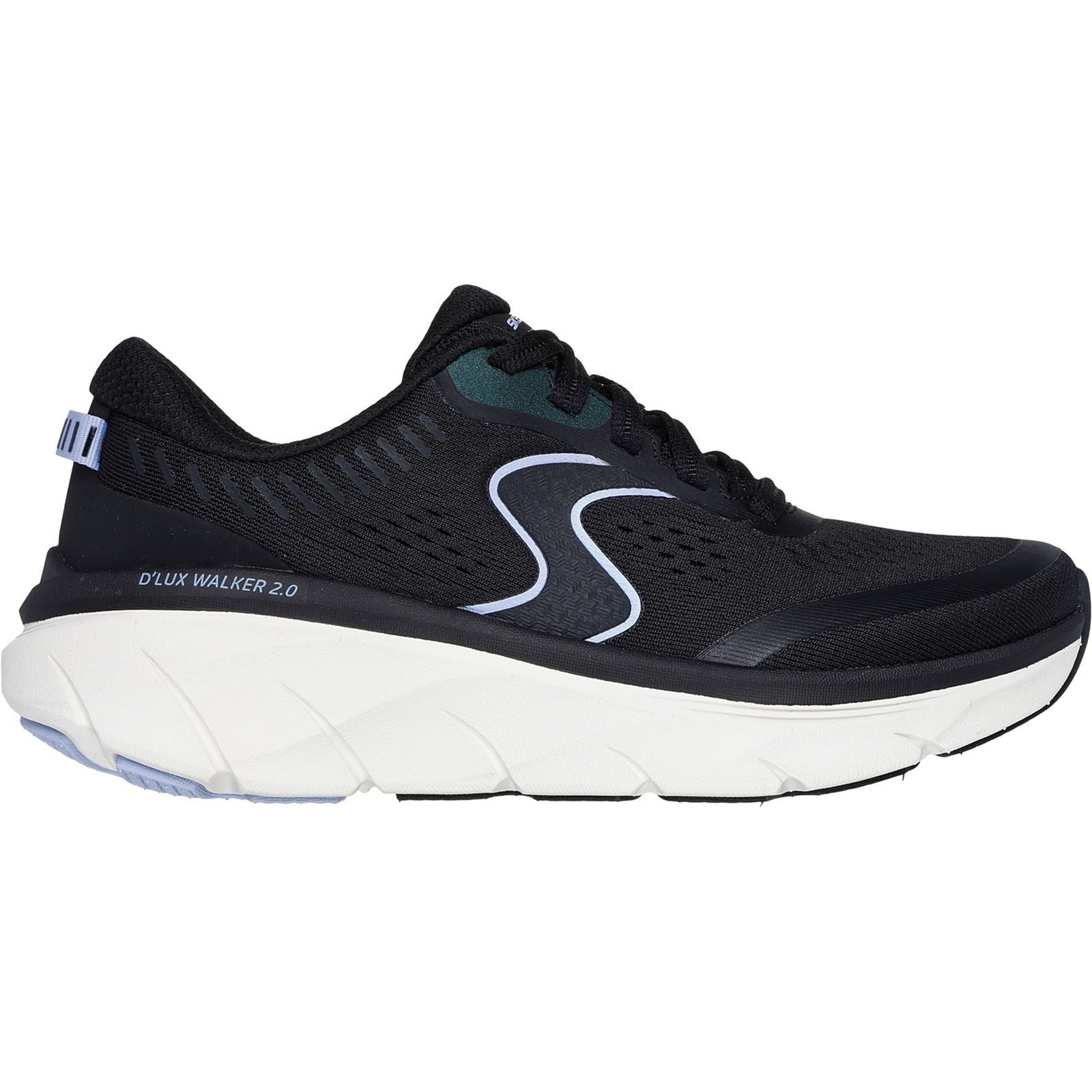 Skechers D'Lux Walker 2.0 Active Pace Textile Women's Black/Lavender Trainers