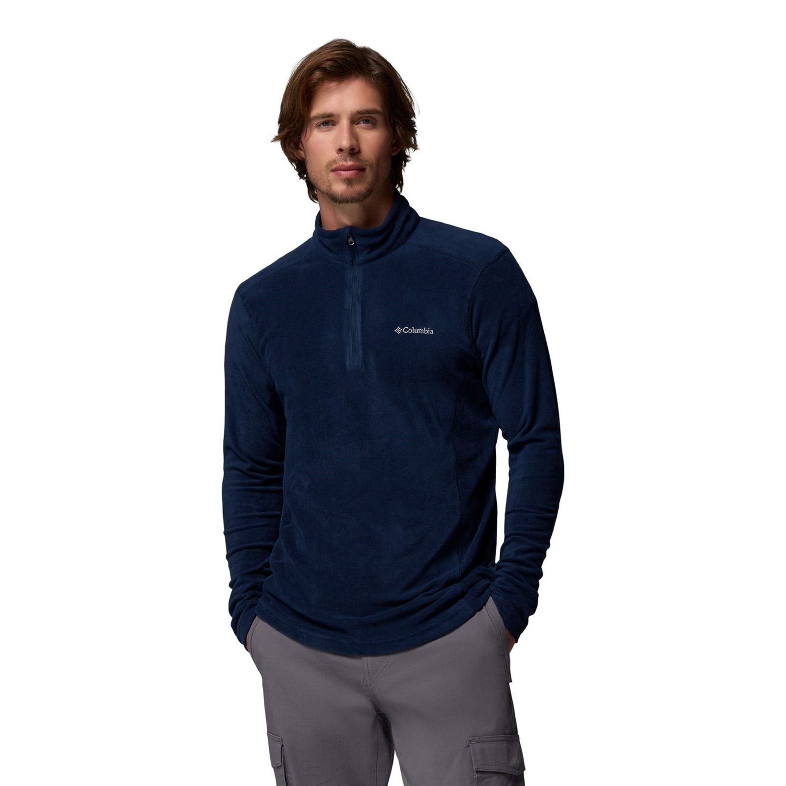 Columbia Klamath Range II Half Zip Men's Blue Fleece Jacket