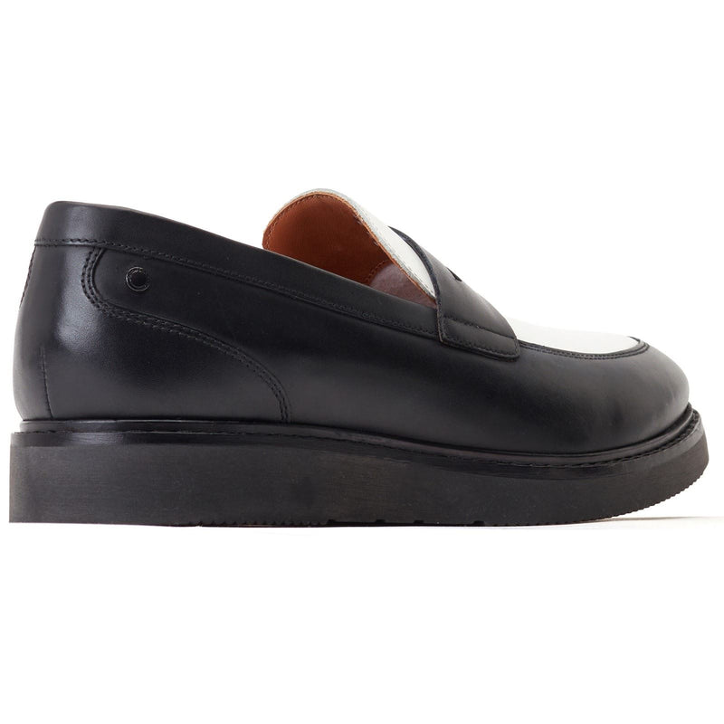 Base London Sid Leather Men's Black/White Loafers