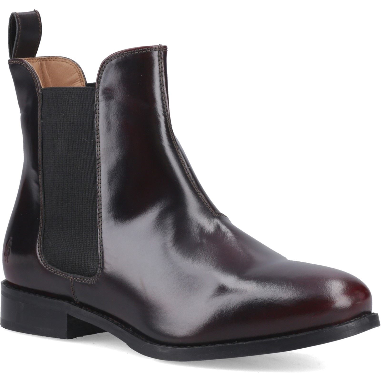 Hush Puppies Colette Leather Women's Bordeaux Wide Fit Flat Chelsea Boots