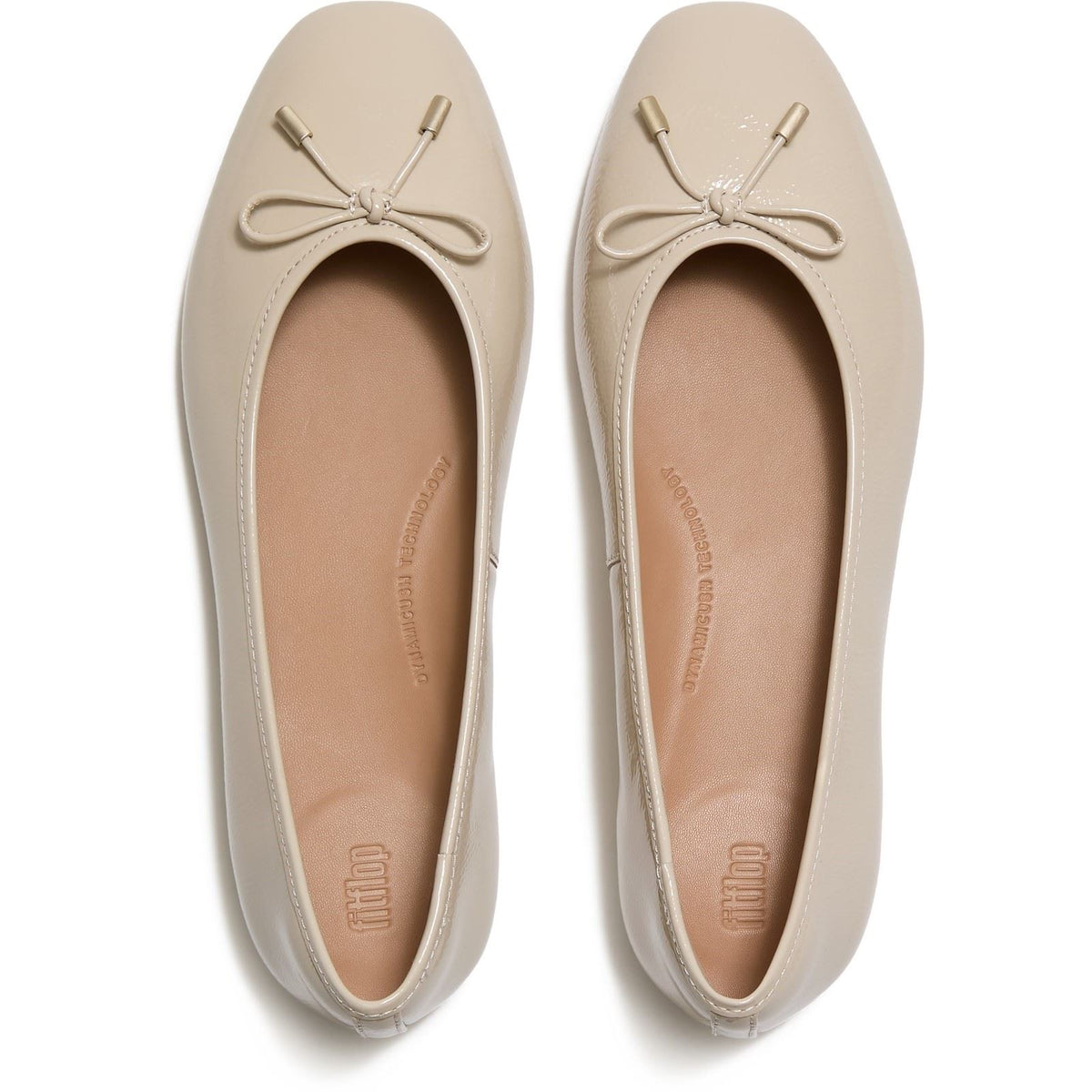 Fitflop Delicato Bow Leather Women's Hazy Taupe Flats