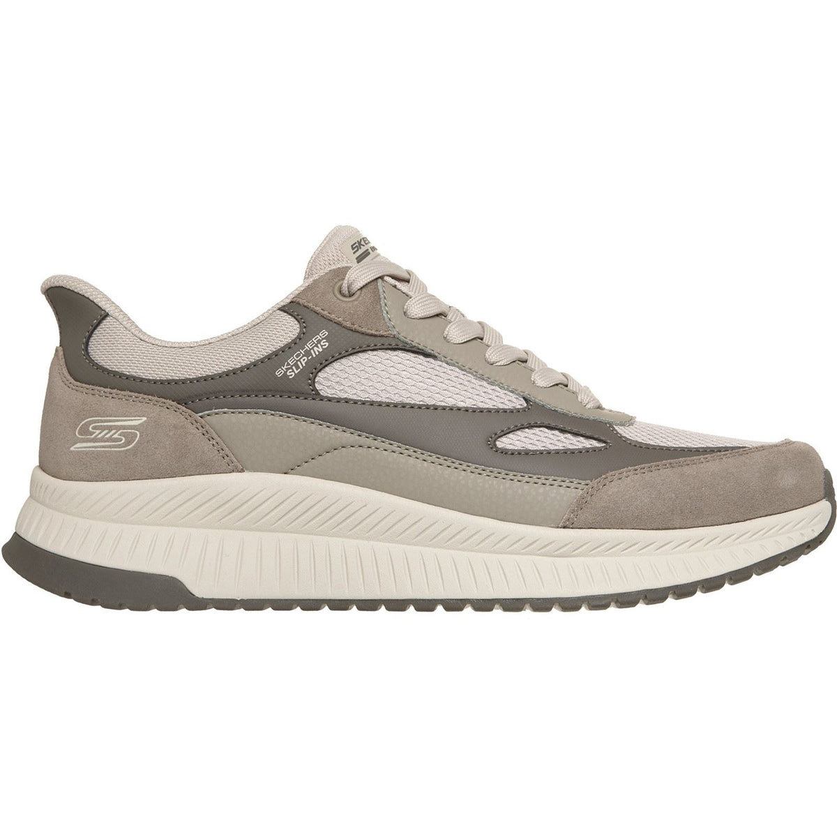 Skechers BOBS Squad 4 Core Look Men's Taupe/Multi Pu/Mesh Trainers