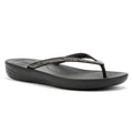 FitFlop Iqushion Sparkle Rubber Women's Black Flip Flops