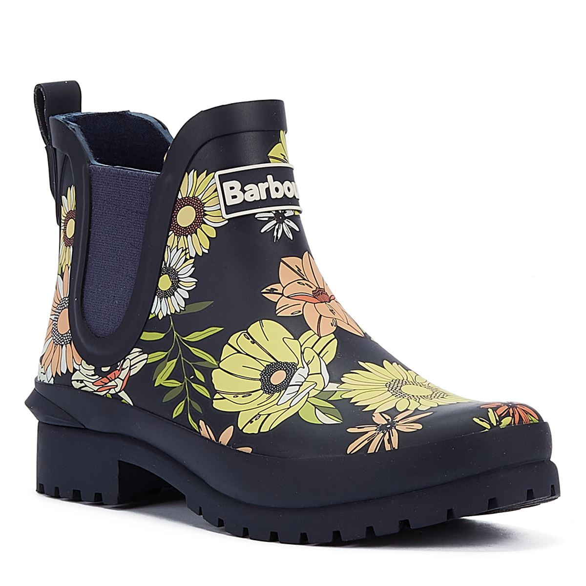 Barbour Wilton Women's Navy Floral Wellies