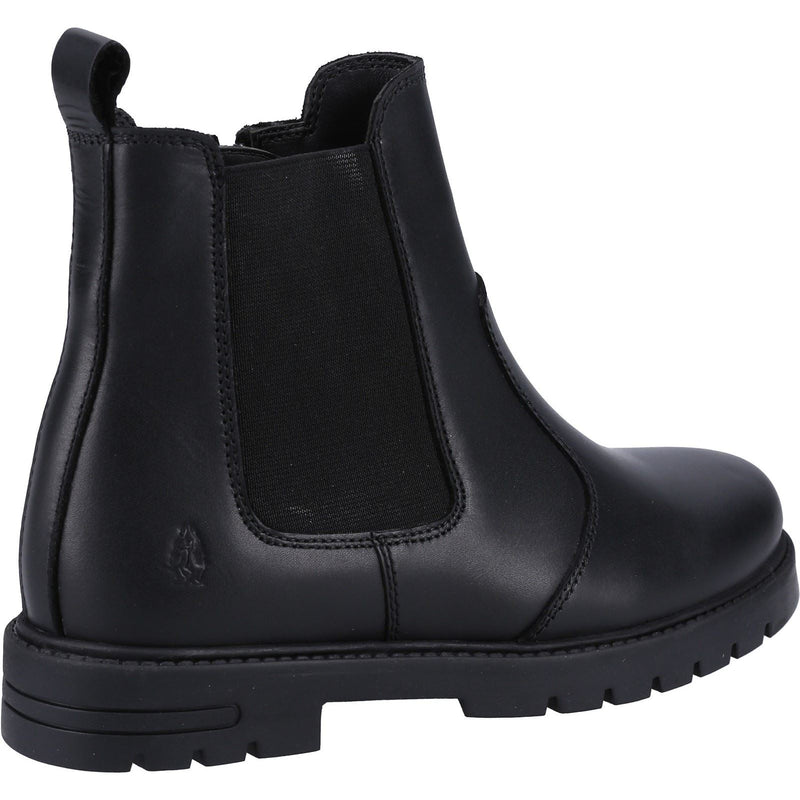 Hush Puppies Laura SNR Leather Girls's Black Boots