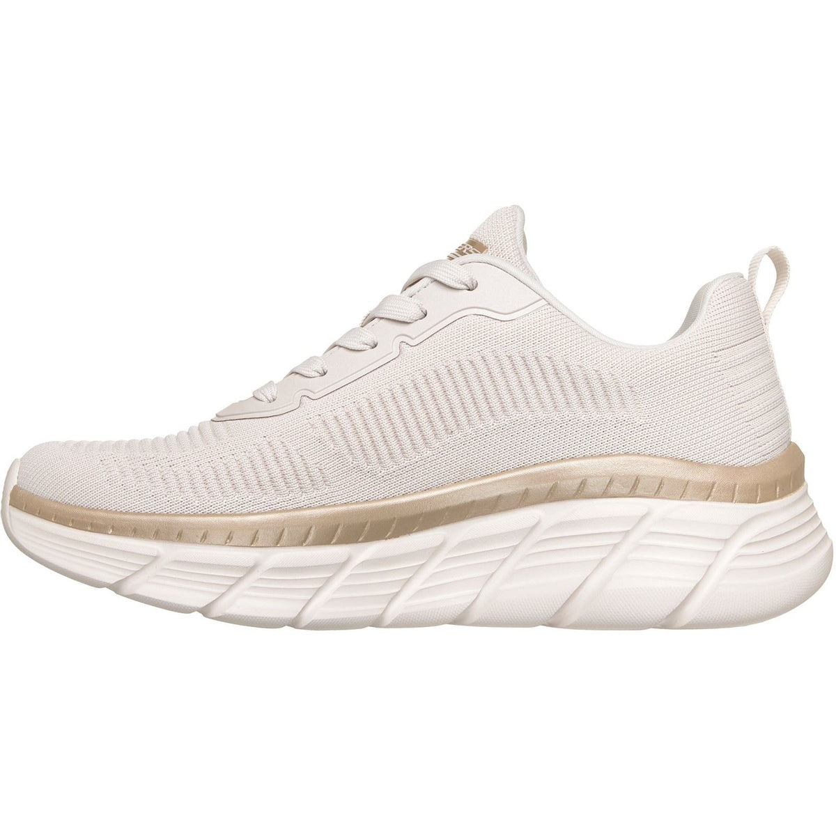 Skechers Bobs B Flex Hi Flying Women's White/Gold Engineered Knit Trainers