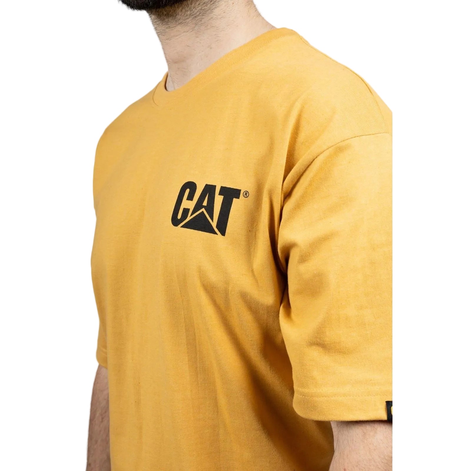 Caterpillar W05324 Trademark Cotton Men's Yellow T-Shirt