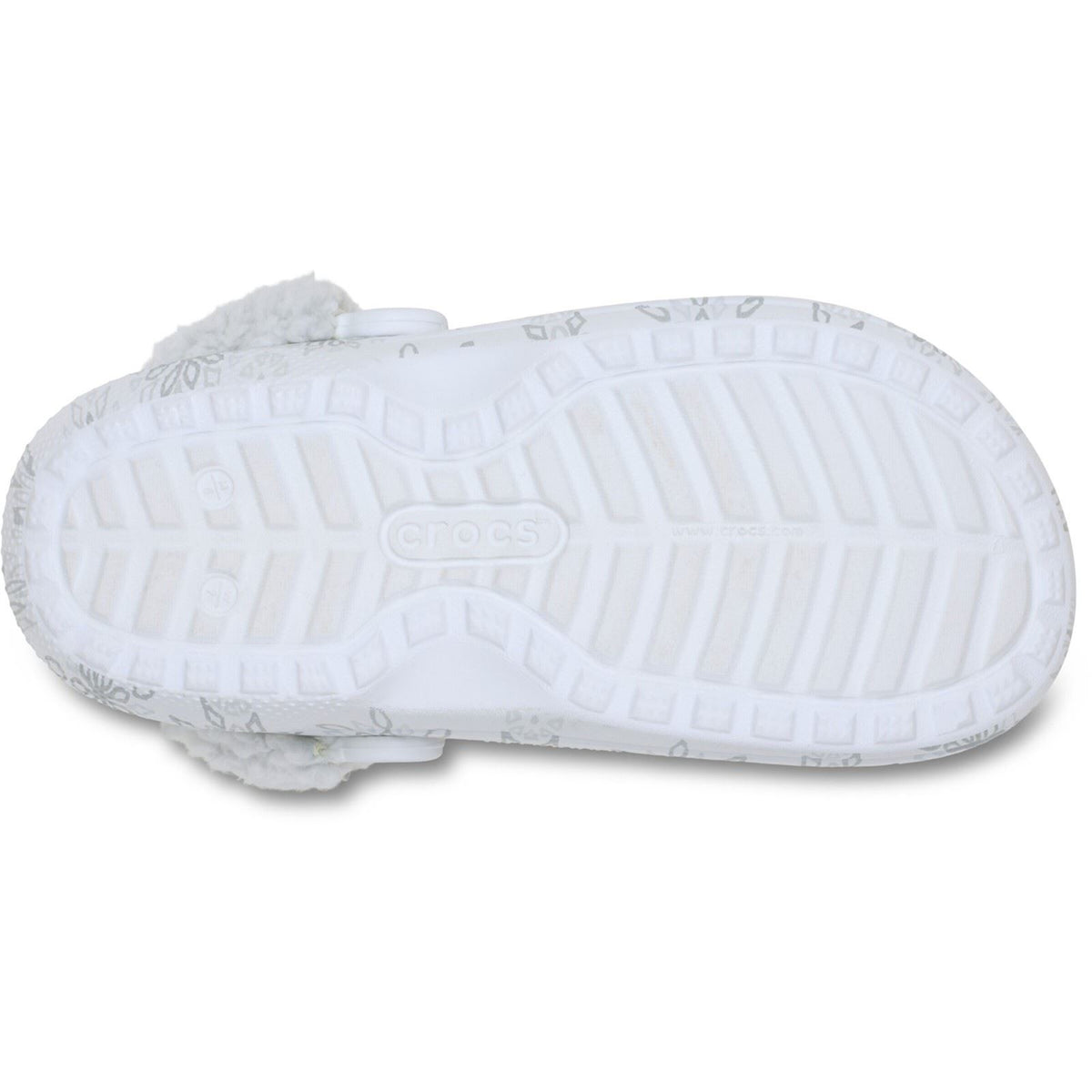 Crocs Classic Fleece Lined Polyester Blend Women's Snow White Clogs