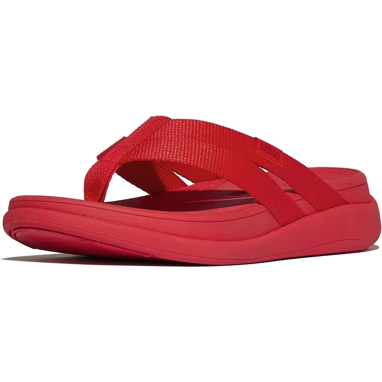 Fitflop F-Mode Go Polyester Women's Red Flip Flops