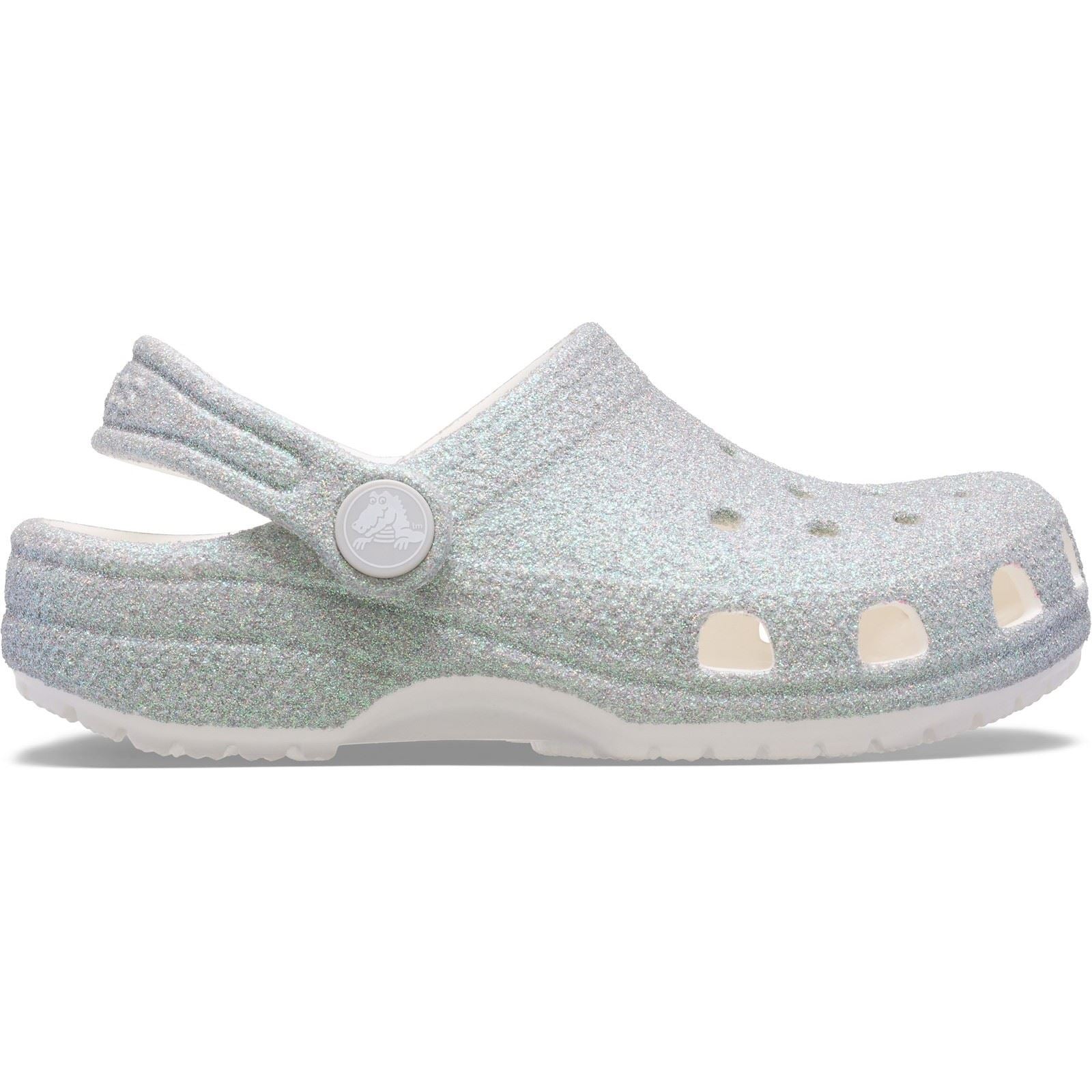 Crocs Classic Glitter Clog Synthetic White Clogs
