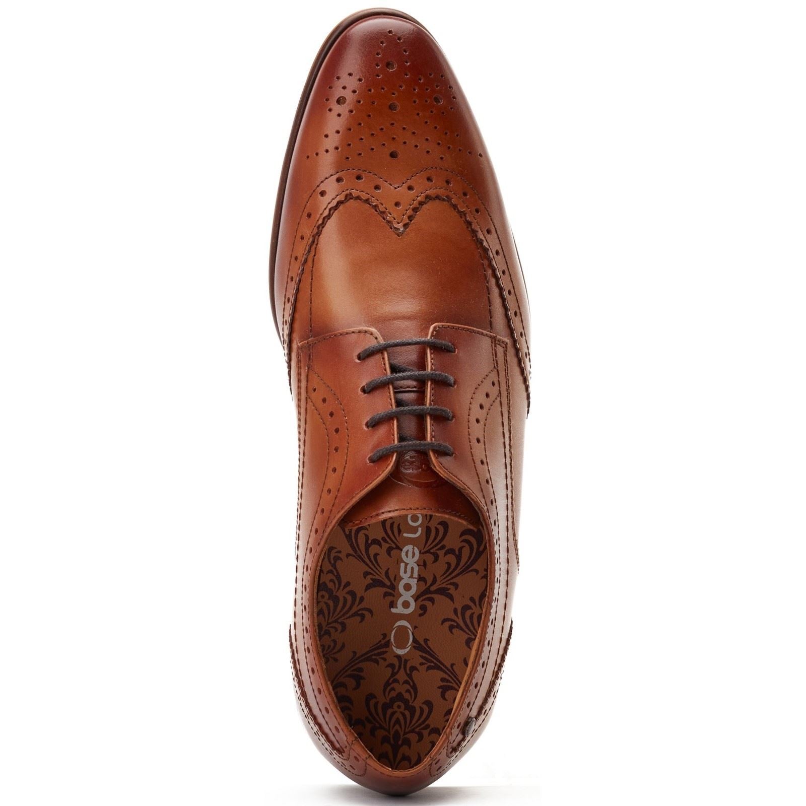 Base London Barbera Leather Men's Tan Standard Brogues Shoes