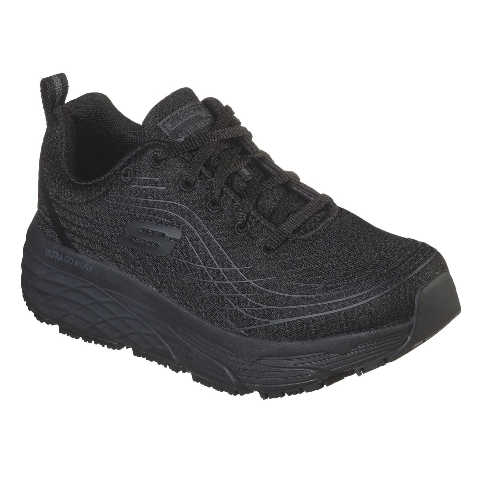 Skechers Workwear Max Cushioning Elite Sr Textile Women's Black Safety Trainers