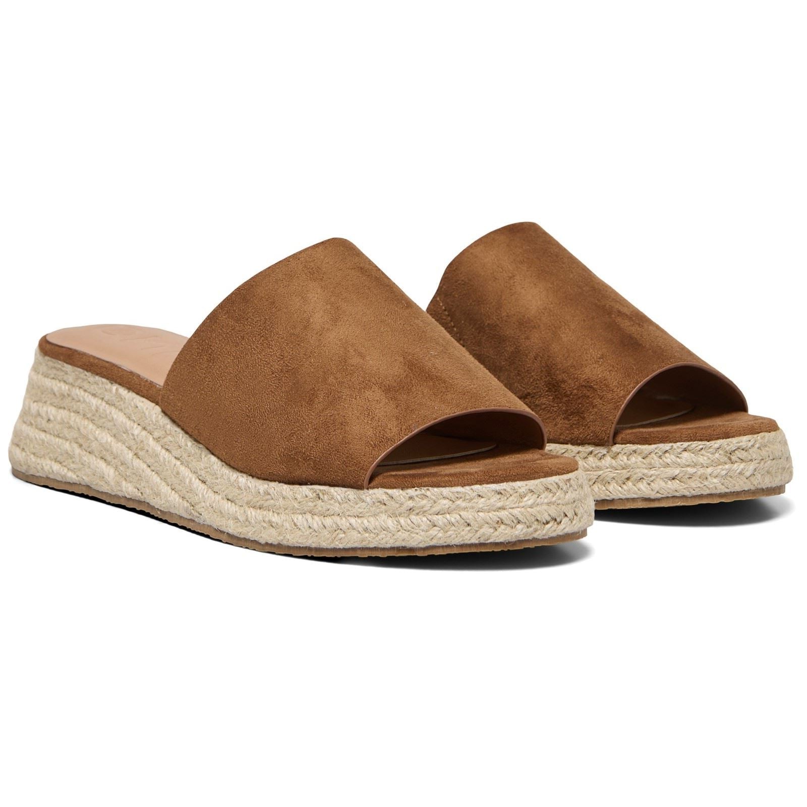 ONLY MINERVA-3 Synthetic Women's Cognac Mules