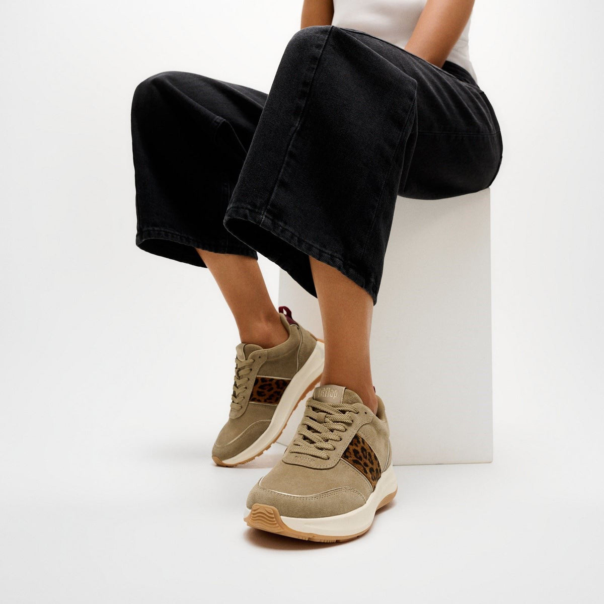Fitflop F-Mode Flow Suede Women's Cappuccino Trainers