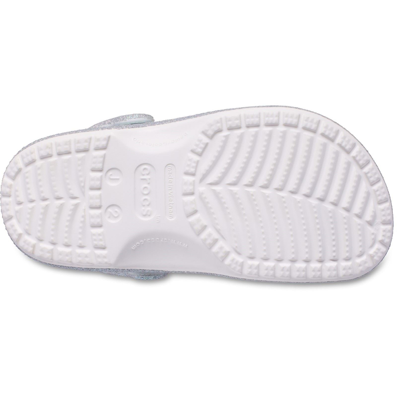Crocs Classic Glitter Clog Synthetic Kids White Clogs