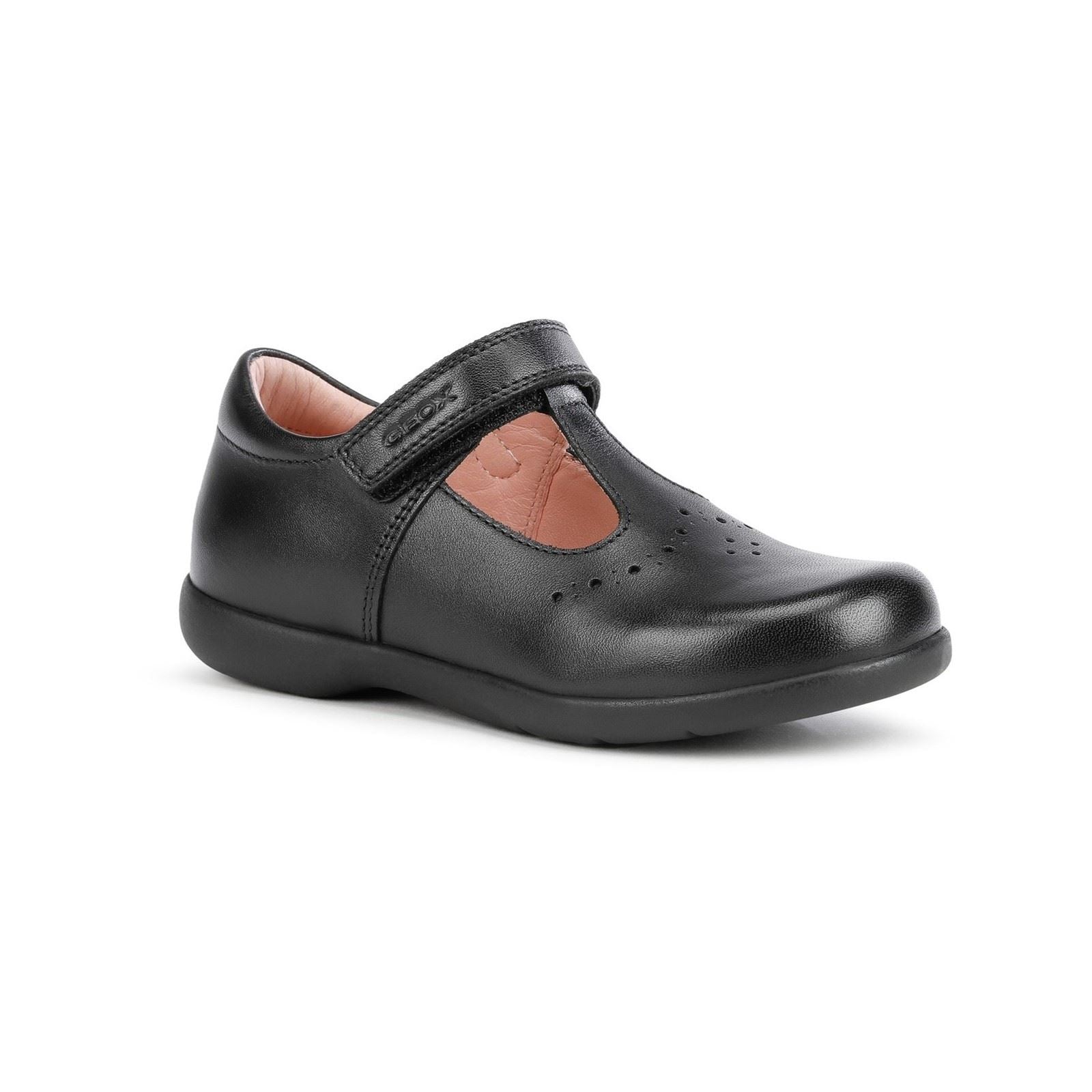 Geox Naimara Leather Girl's Black Shoes