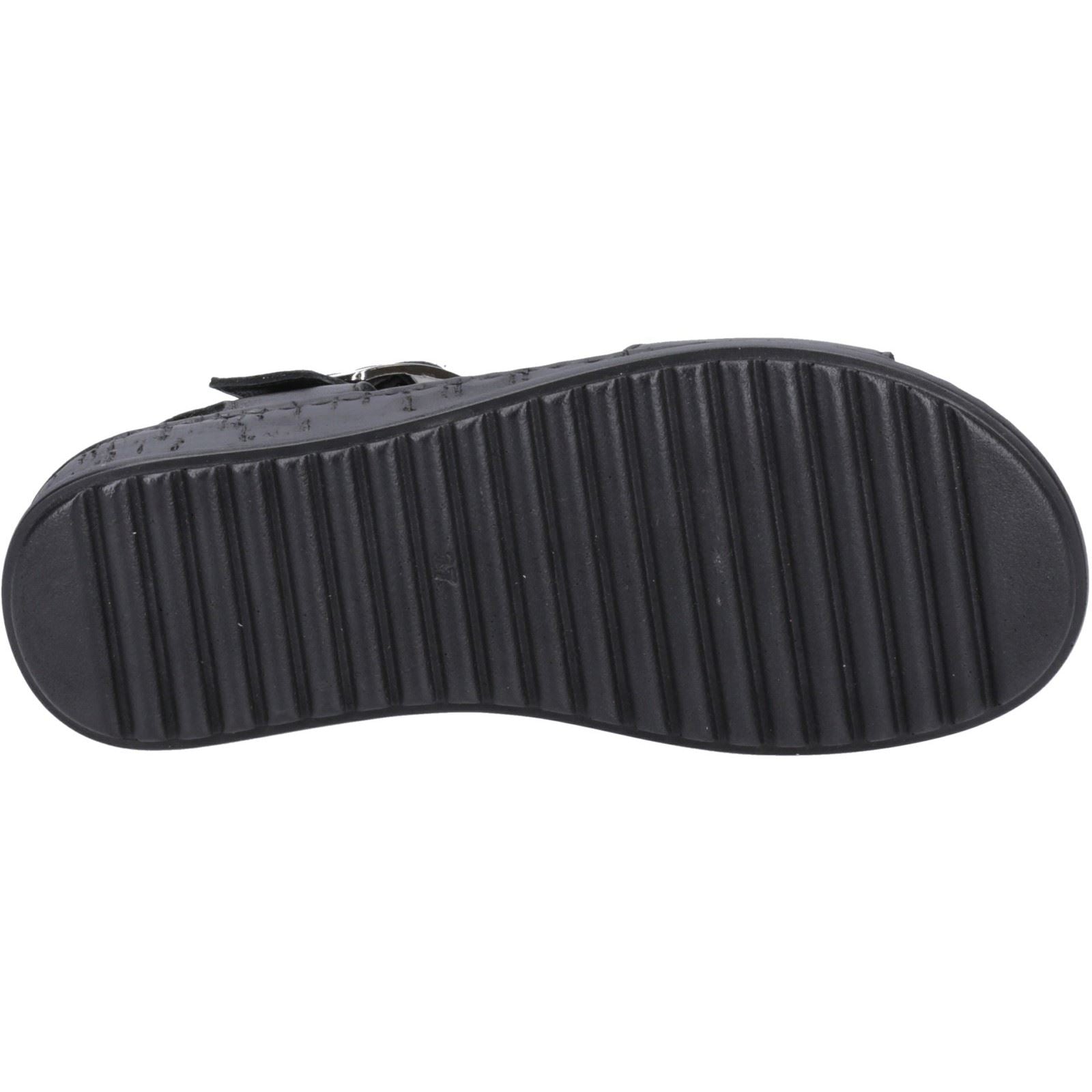 Hush Puppies Ellie Leather Women's Black/Black Sandals
