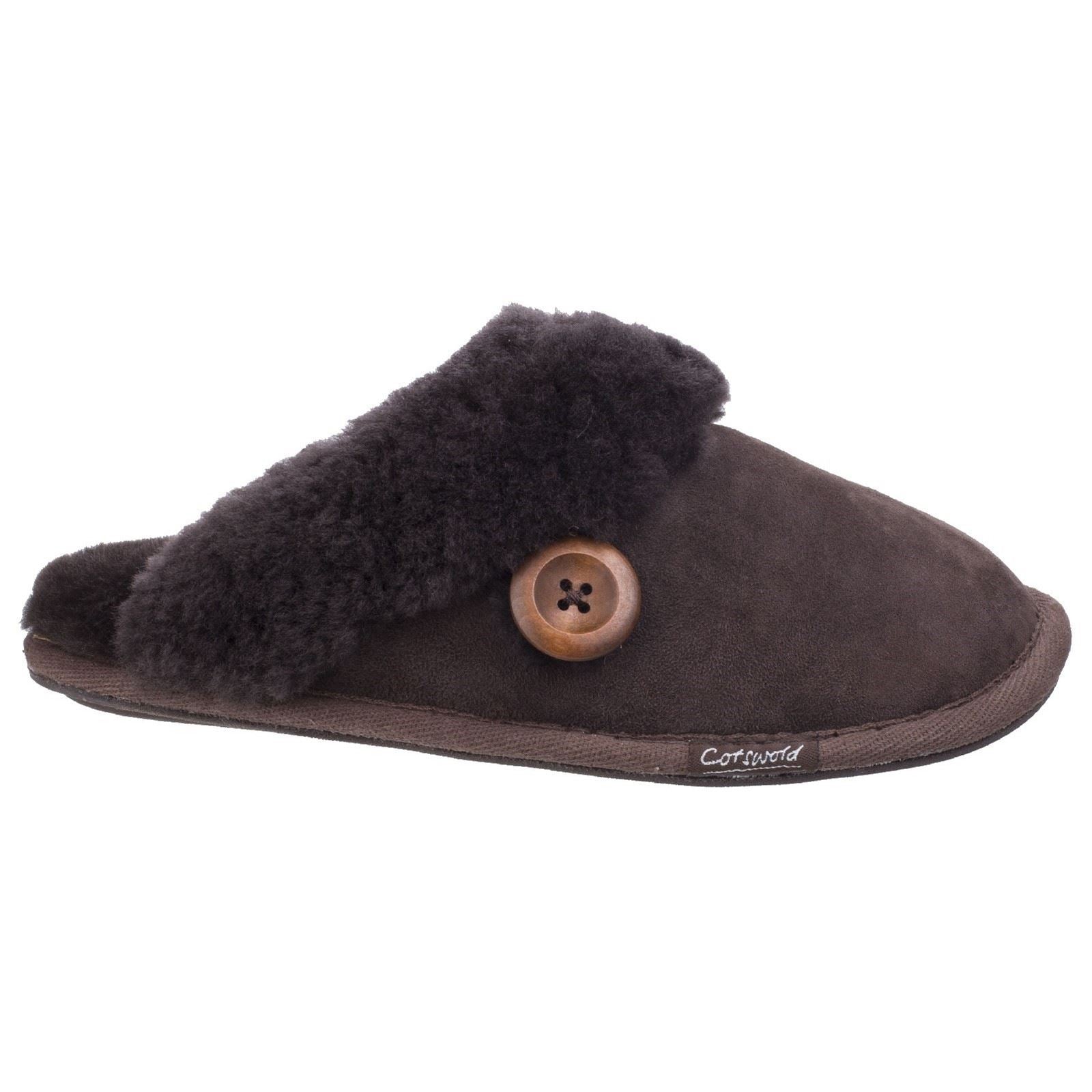 Cotswold Lechlade Leather Women's Chocolate Mules