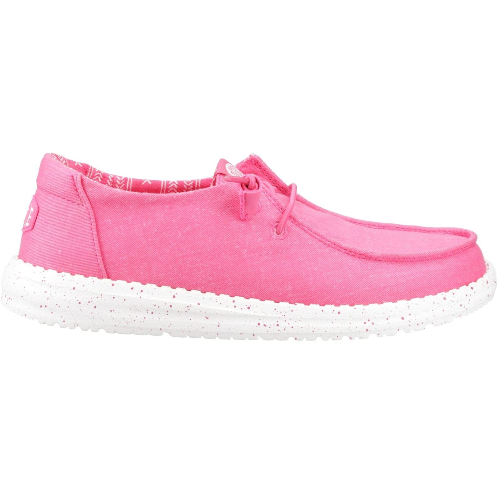 HEYDUDE Wendy Stretch Canvas Cotton Women's Fandango Pink Moccasins Shoes
