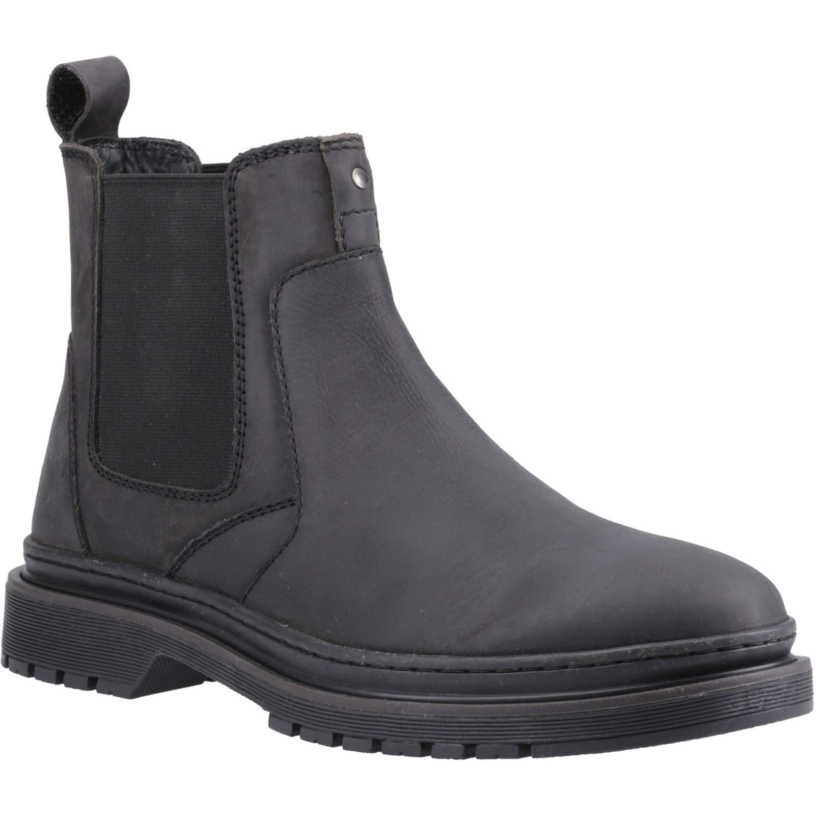 Hush Puppies Jamie Leather Men's Black Boots