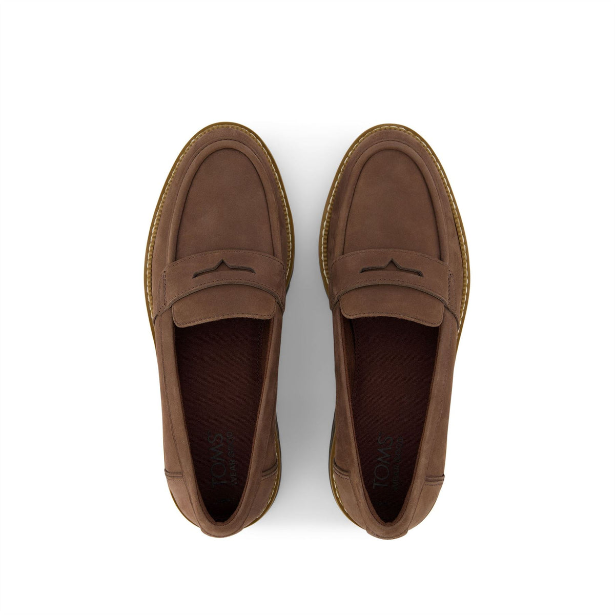 TOMS Cara Leather Women's Oak Brown Loafers
