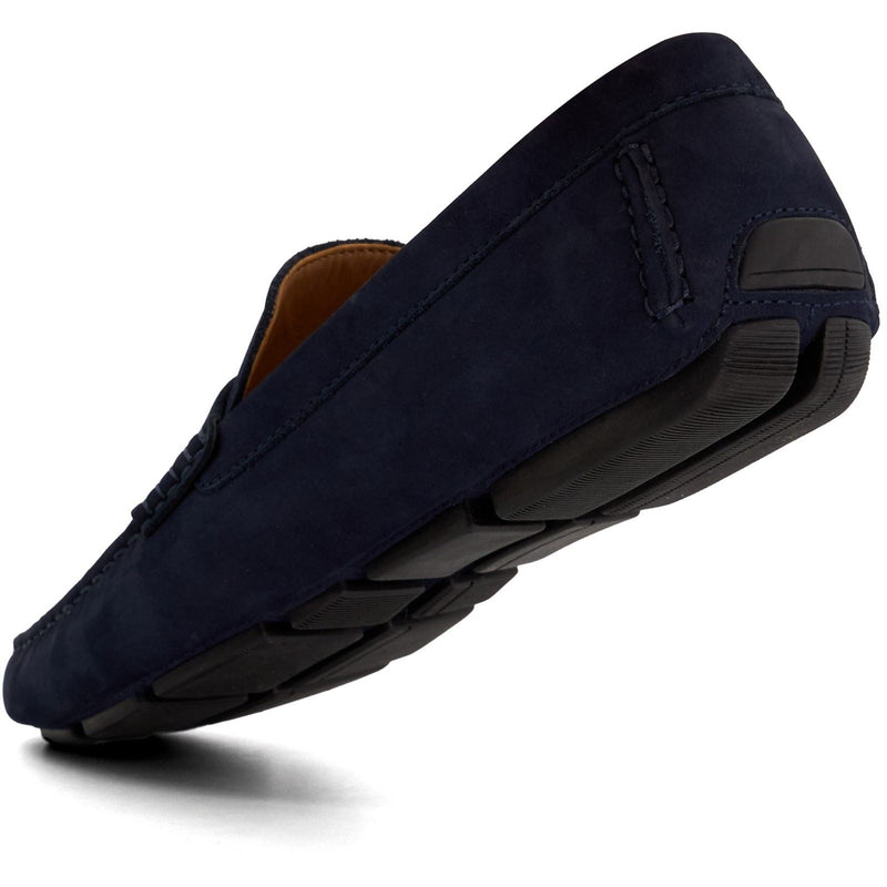 Dune Bradlay Suede Men's Blue Moccasins Shoes
