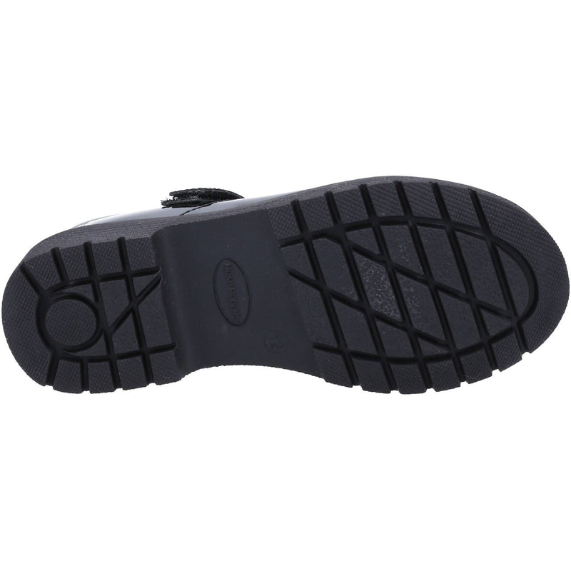 Hush Puppies Tally Youth Girls Black Patent Leather Shoes