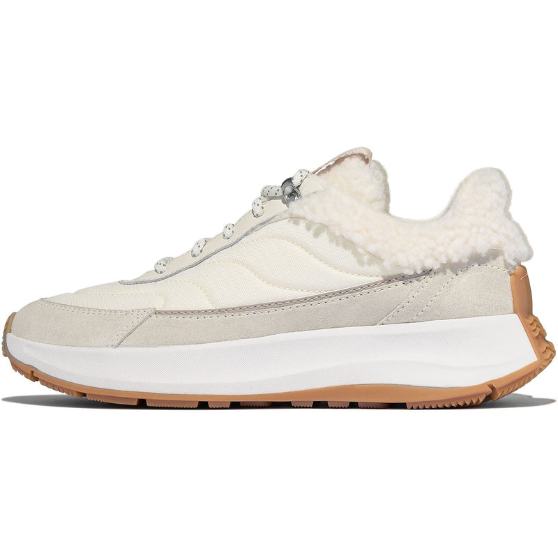 Fitflop F-Mode Flow Suede Women's Cream Mix Trainers