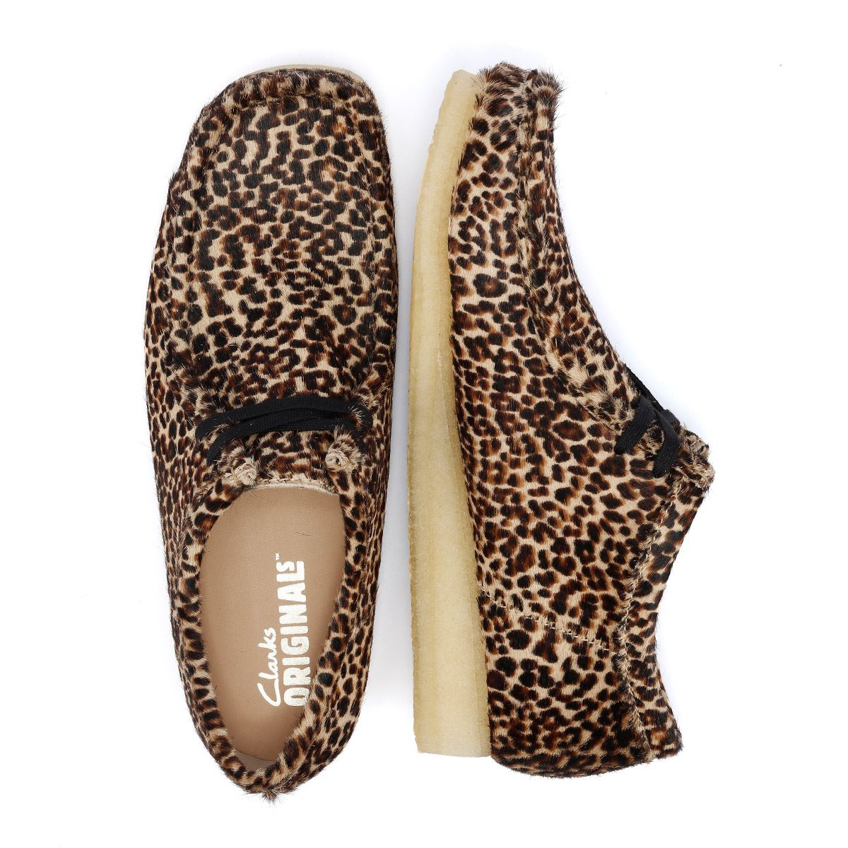 Clarks Originals Wallabee Harajuku Hair-On Leather Men's Leopard Lace-Up Shoes