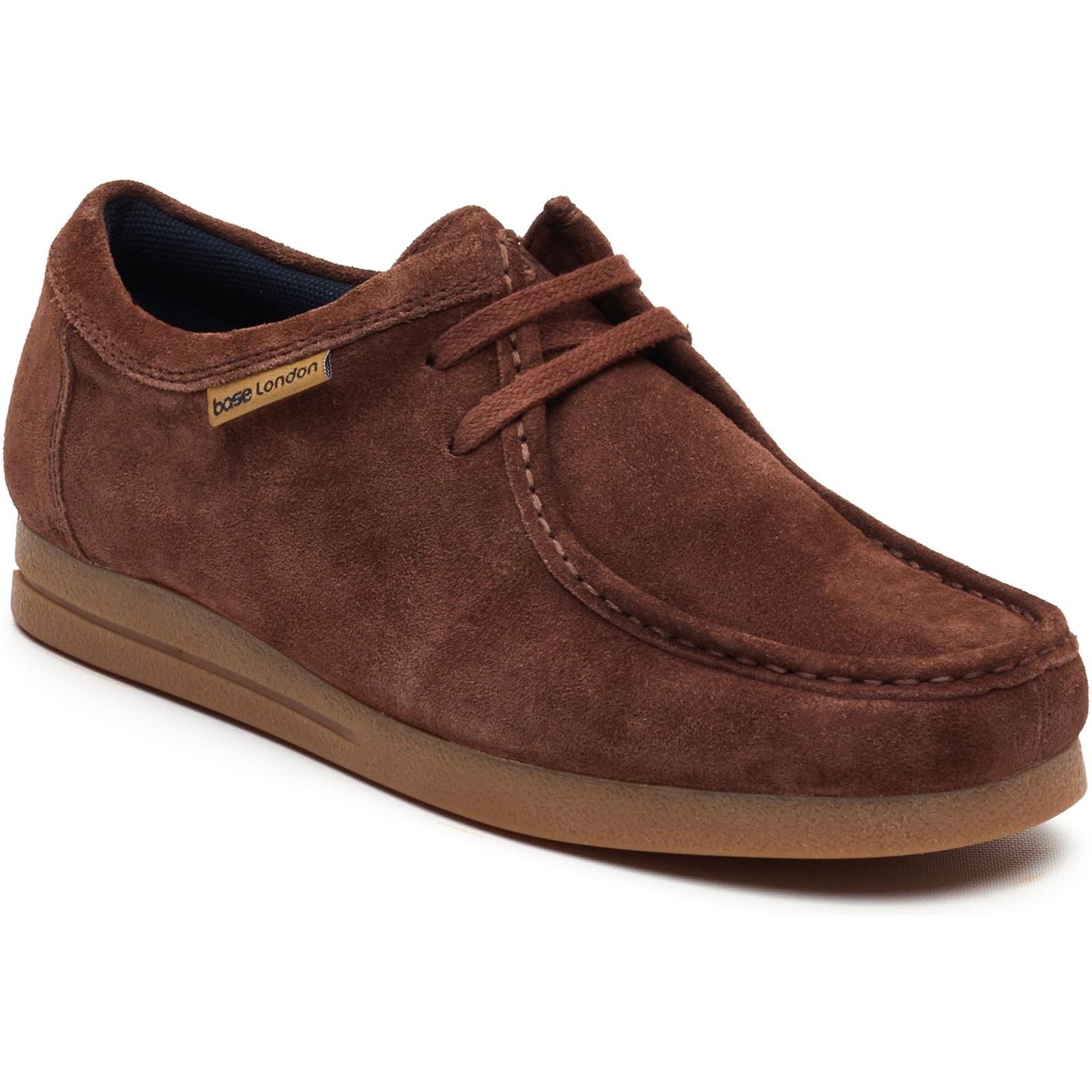Base London Koko Lace Up Leather Men's Brown Moccasins Shoes