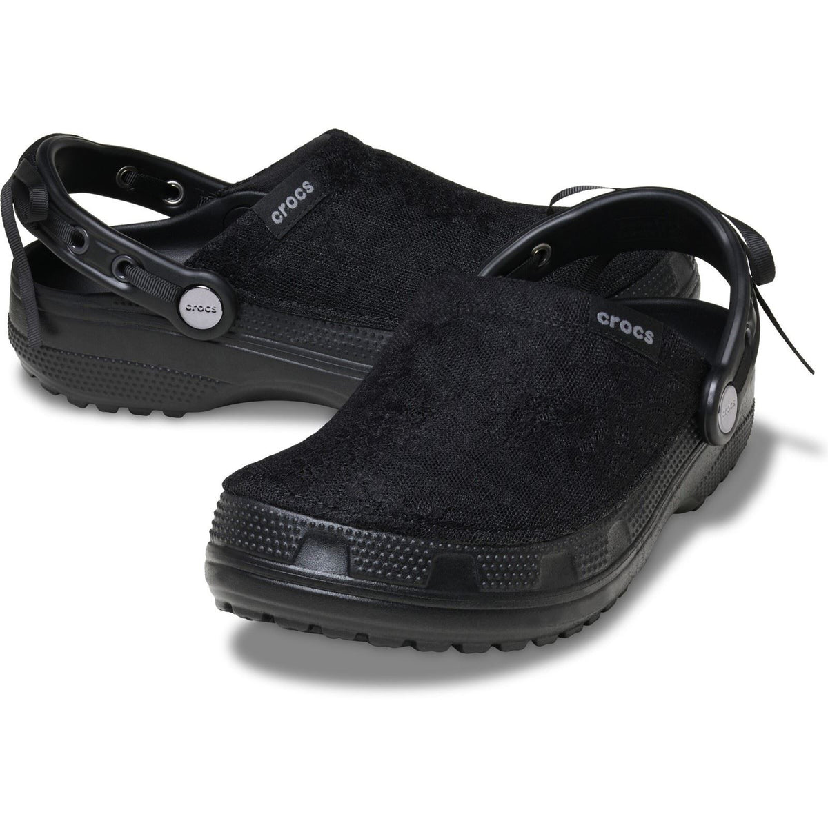 Crocs Crafted Lace Textile Blend Women's Black Clogs