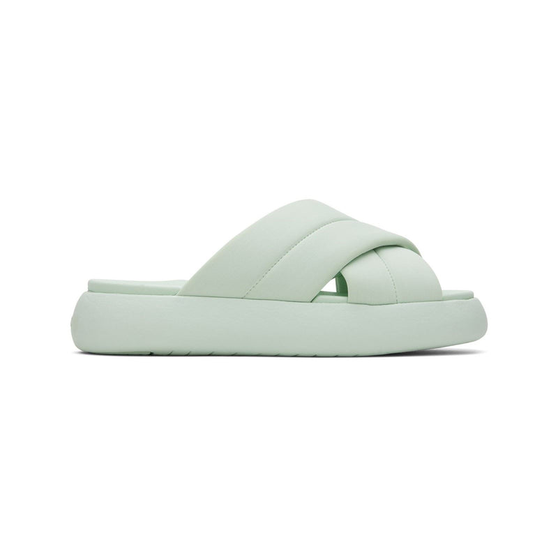 TOMS Mallow Crossover Polyester Blend Women's Mint Slides