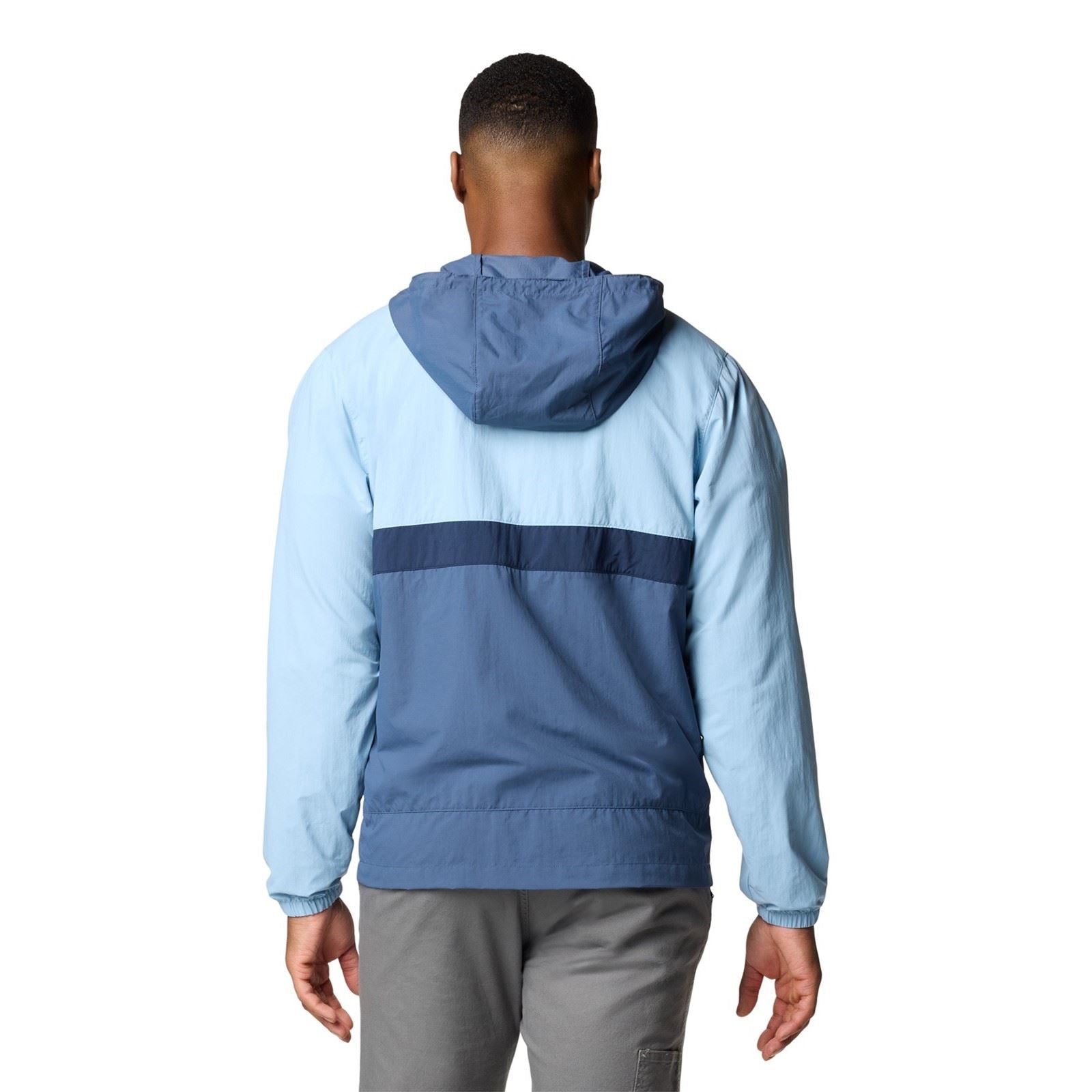 Columbia Spire Valley Hooded Windbreaker Men's Blue Windbreaker Jackets