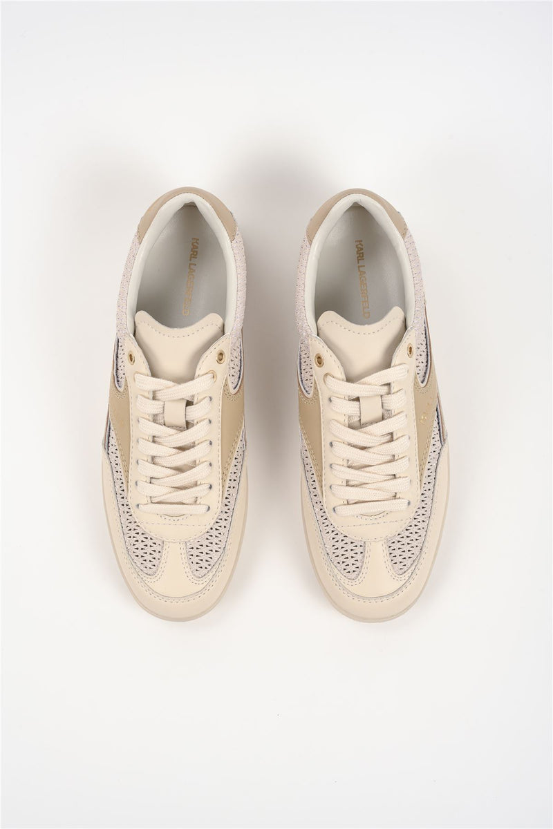 Karl Lagerfeld Kandidate Mesh Mix Women's Cream Trainers
