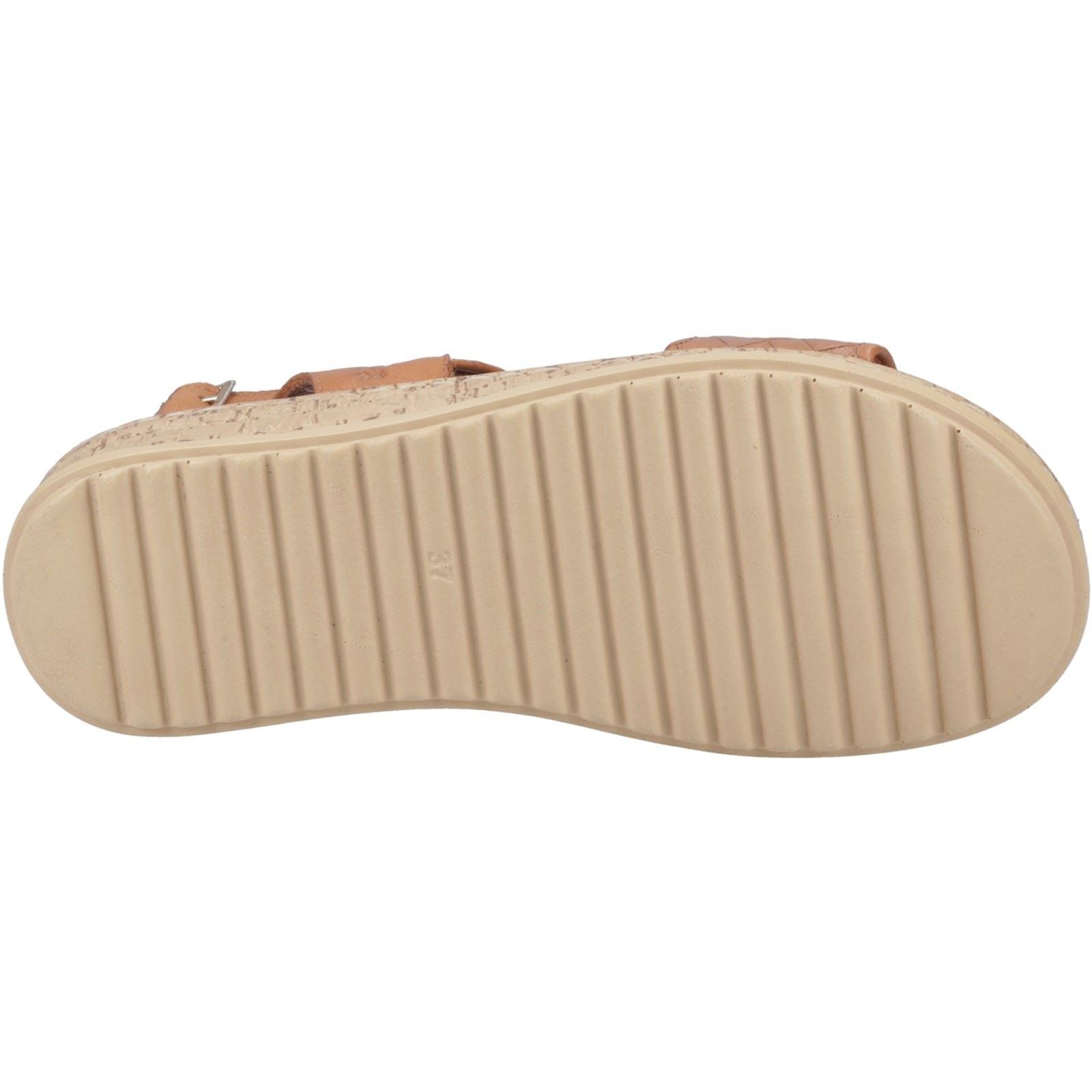 Hush Puppies Ebony Woven Leather Women's Tan Sandals