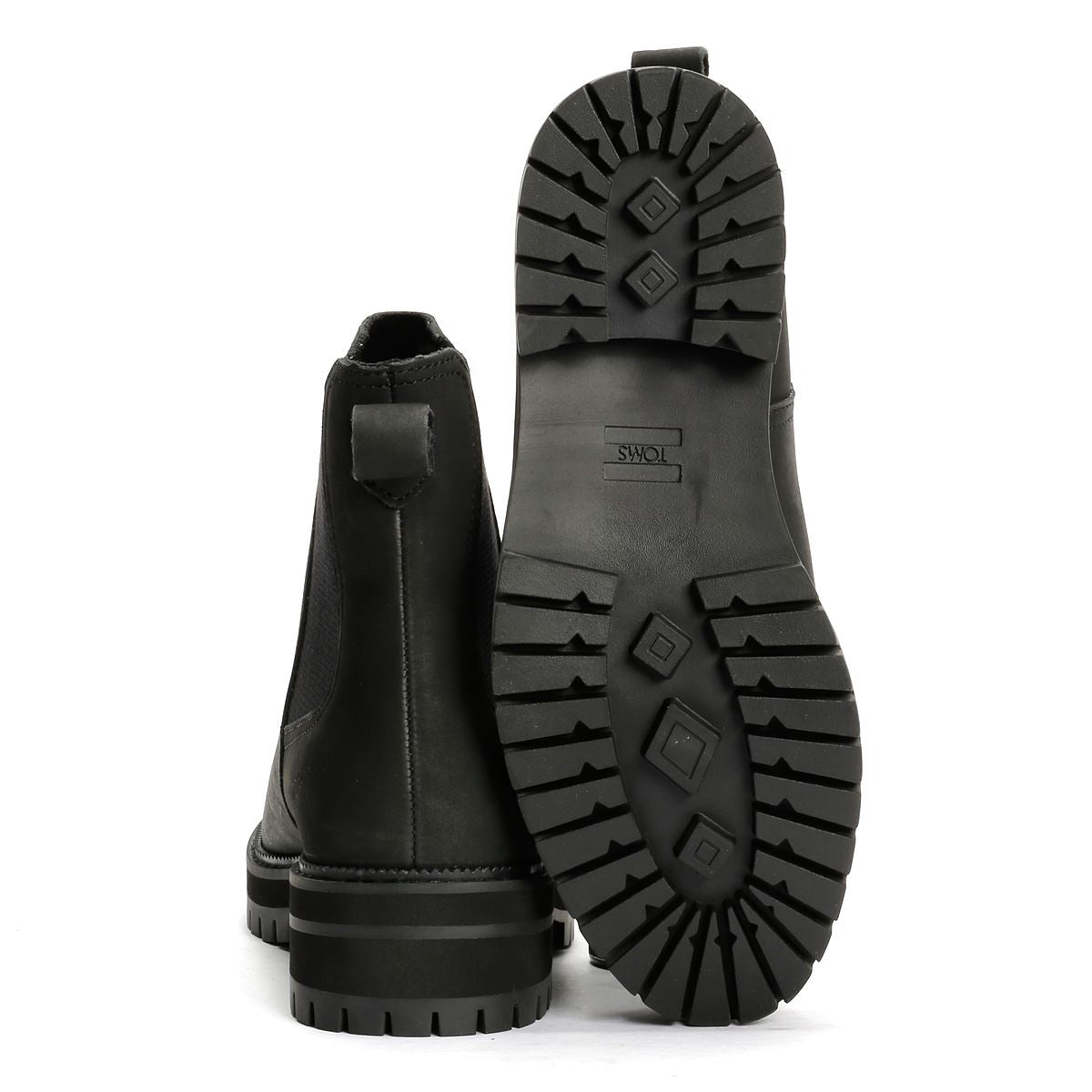 TOMS Bennet Leather Women's Black Boots