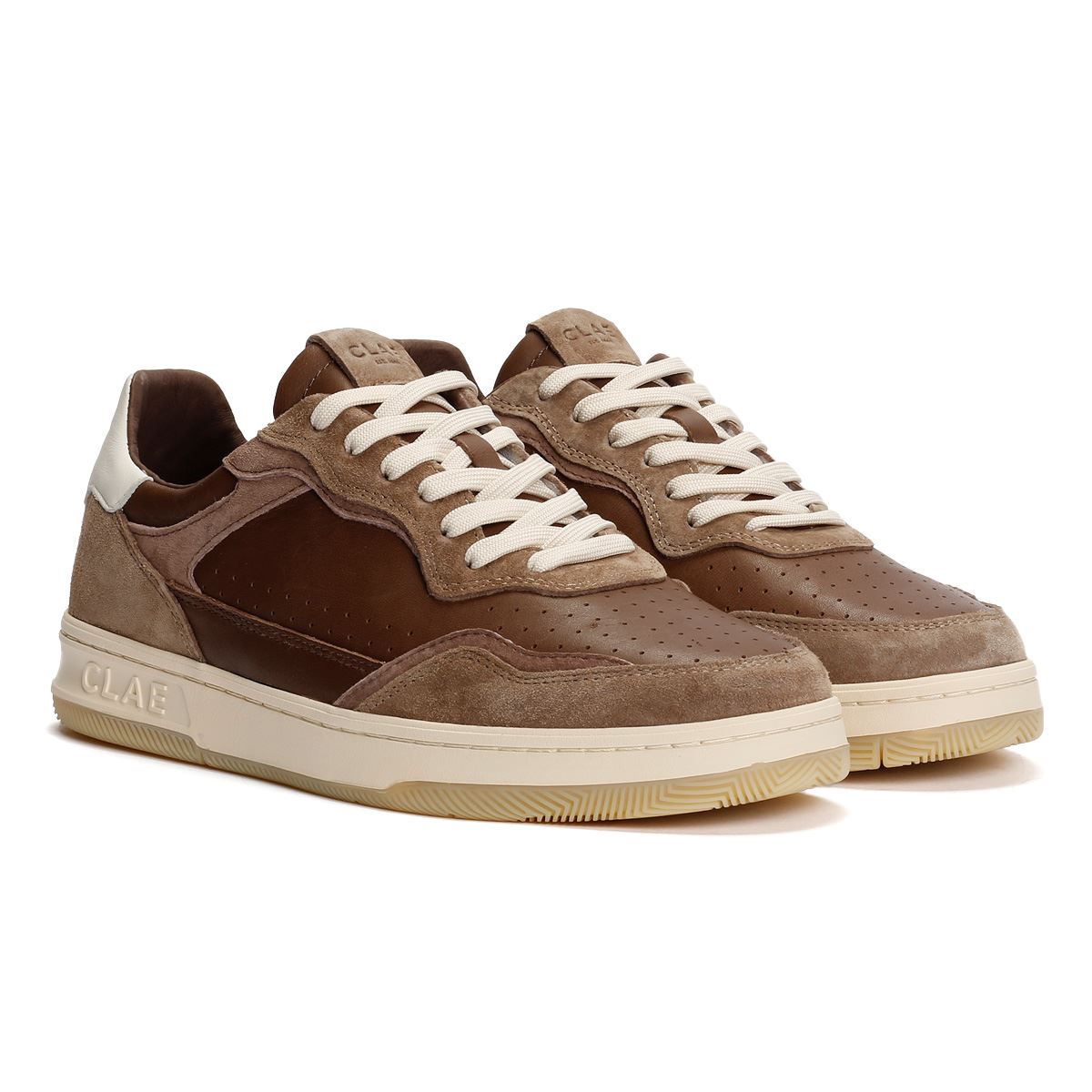 Clae Haywood Leather Men's Portabella Deep Taupe Trainers