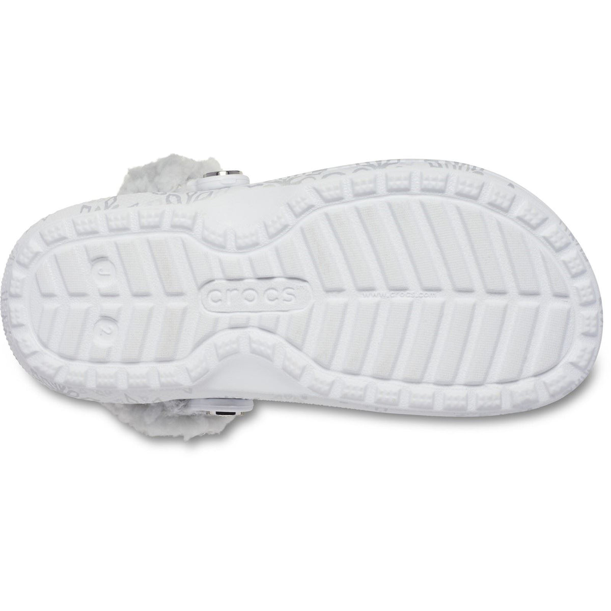 Crocs Classic Fleece Lined Kid Girl's Snow White Casual Shoes - Clogs