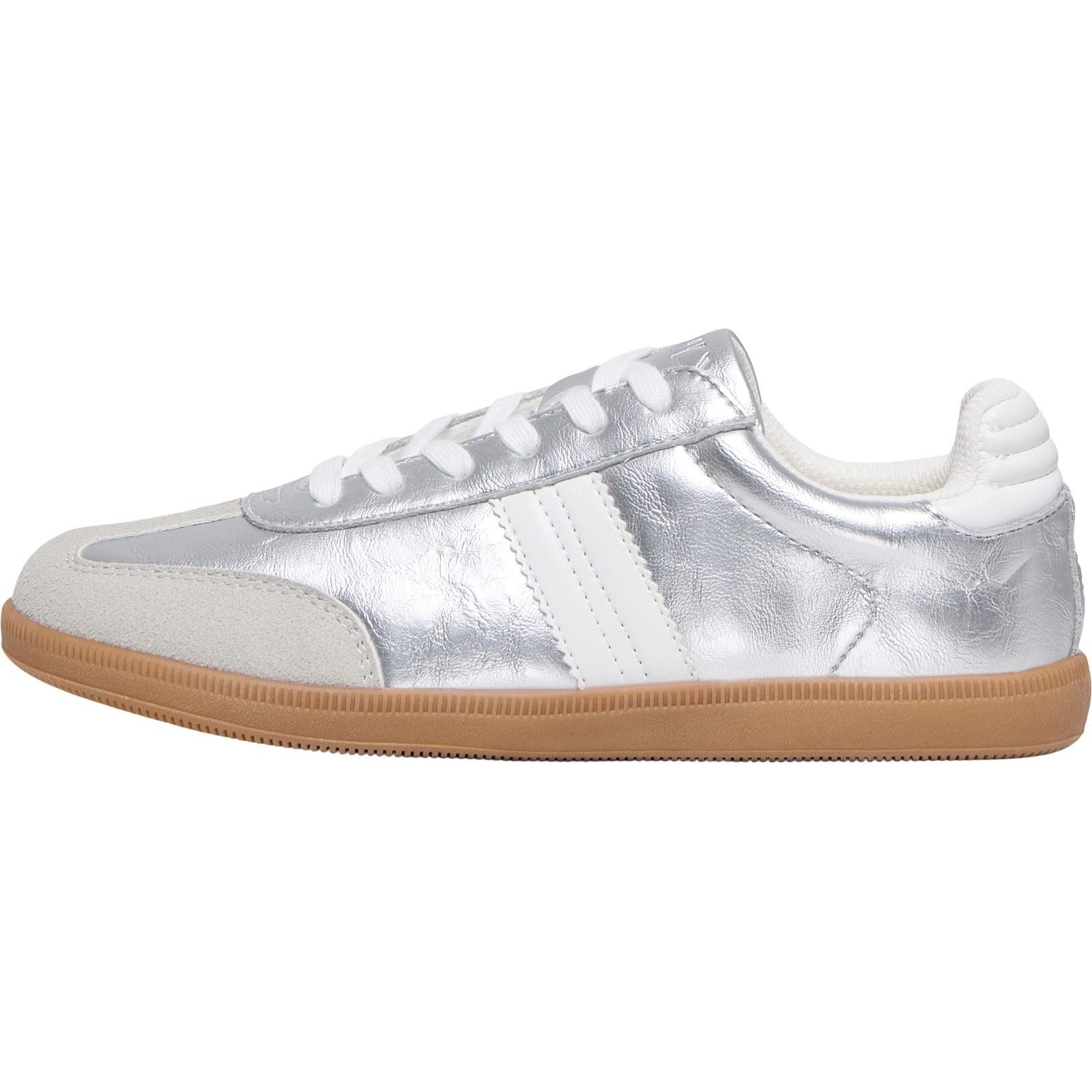 ONLY Amber Synthetic Women's Silver Trainers