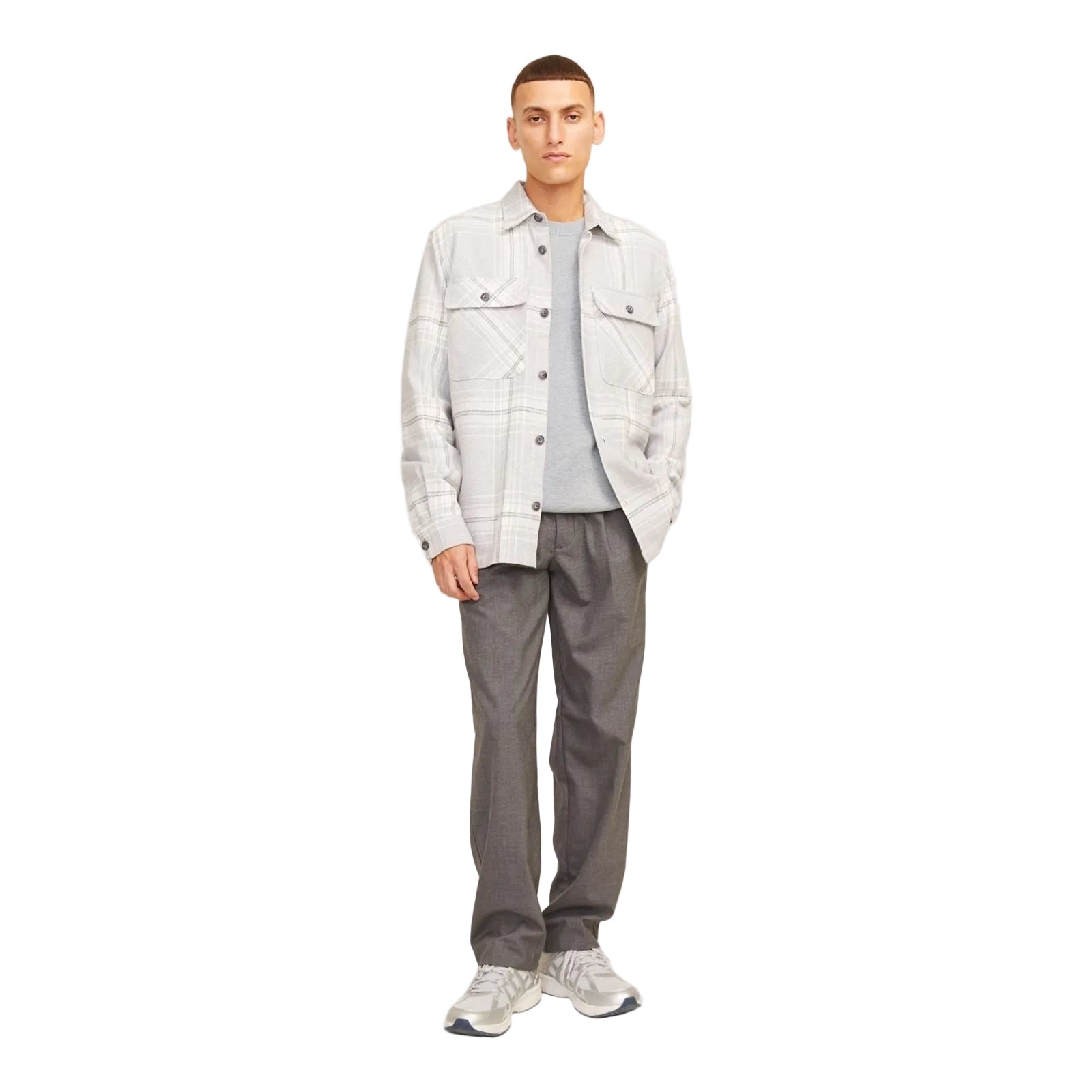 Jack & Jones Milano Stitch Cotton Men's Grey Sweatshirt