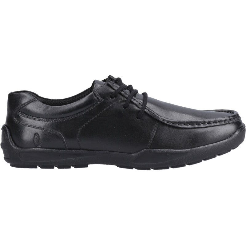 Hush Puppies Mackenzie Leather Boys's Black Lace-Up Shoes