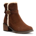 TOMS Hailey Buckle Suede Women's Dark Brown Boots